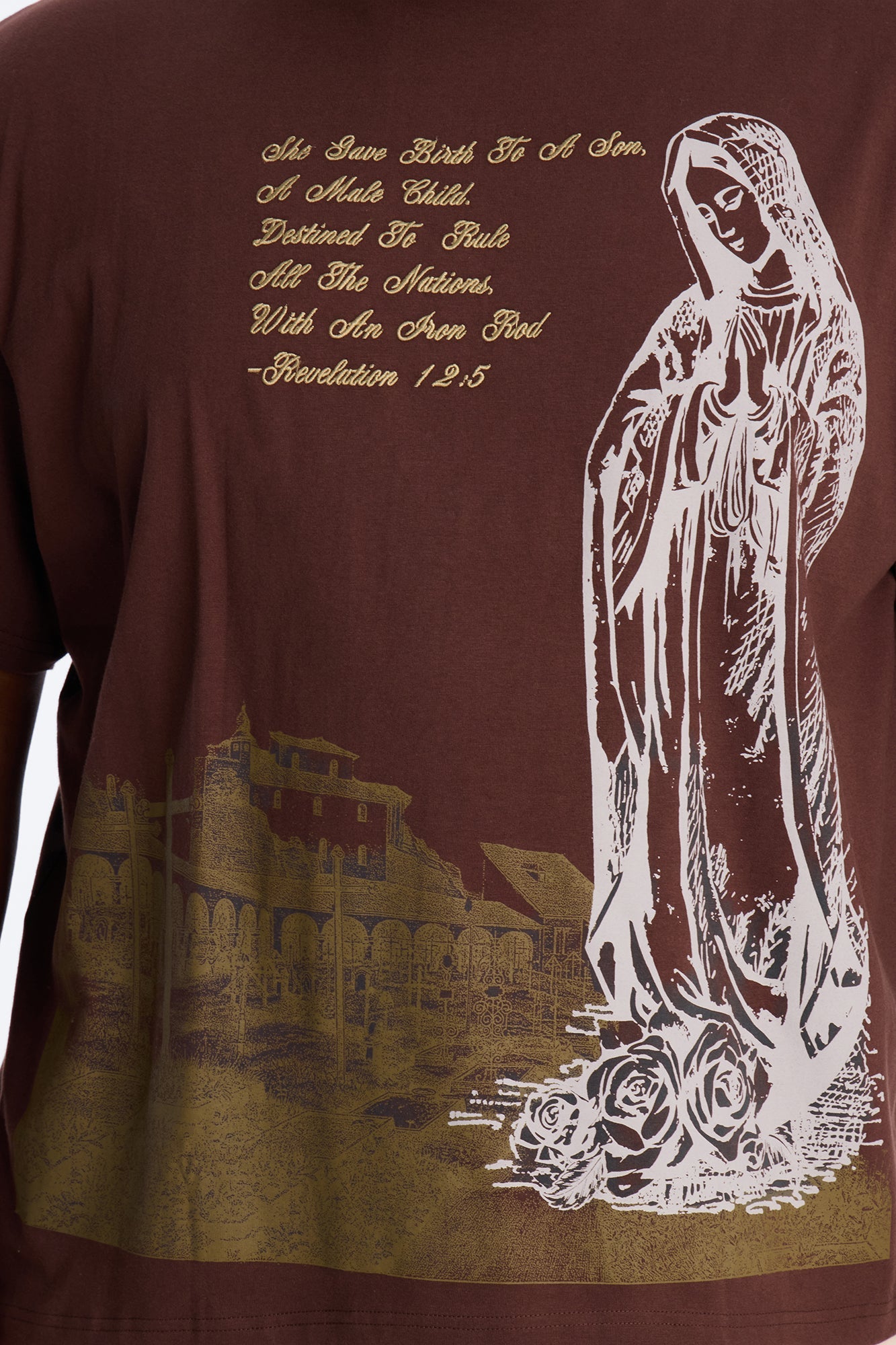 Always Believe Embroidered Short Sleeve Fleece Tee - Brown Fashion Nova