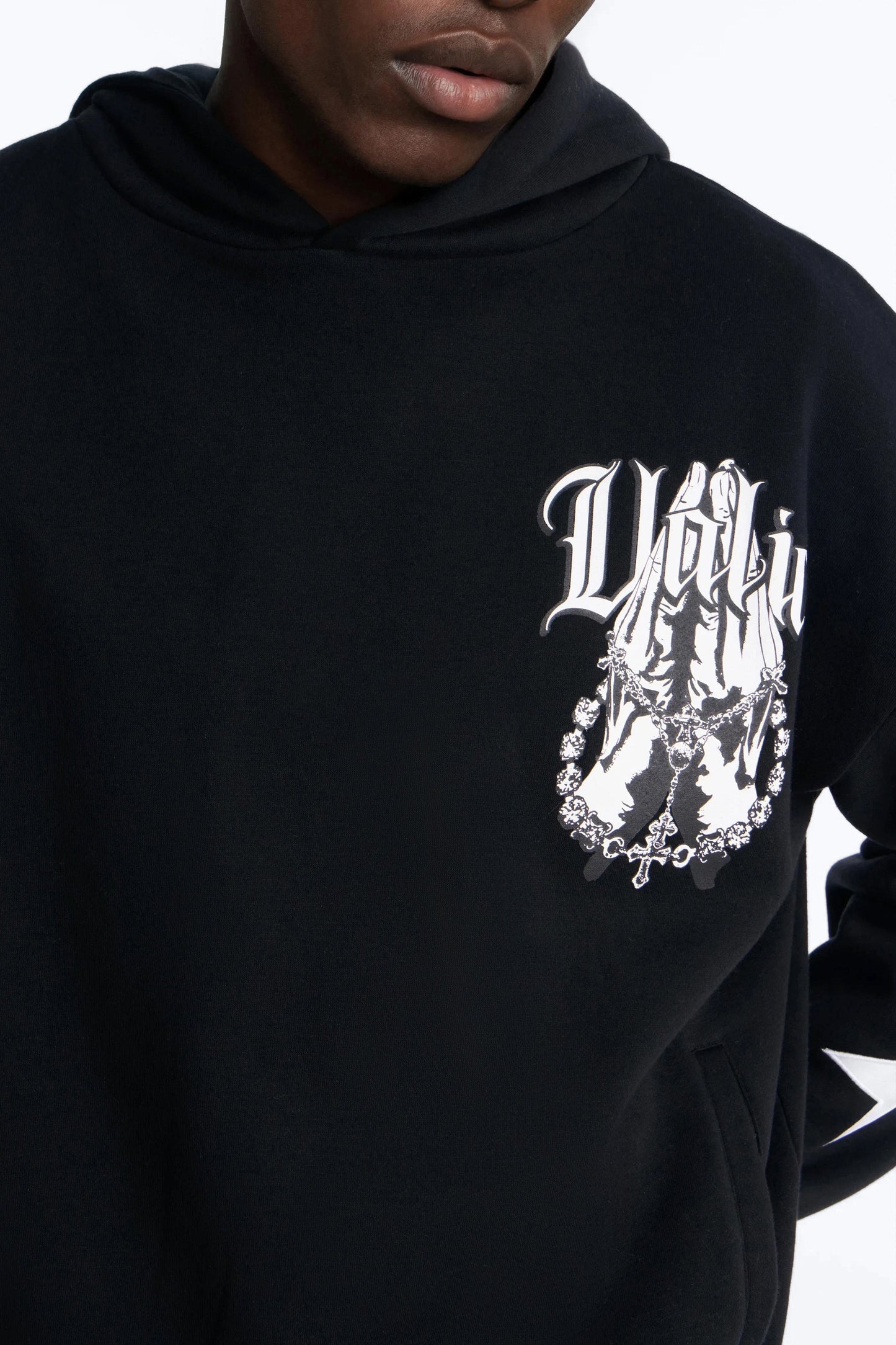 Menace Sent Embroidery Hoodie - Black Fashion Nova