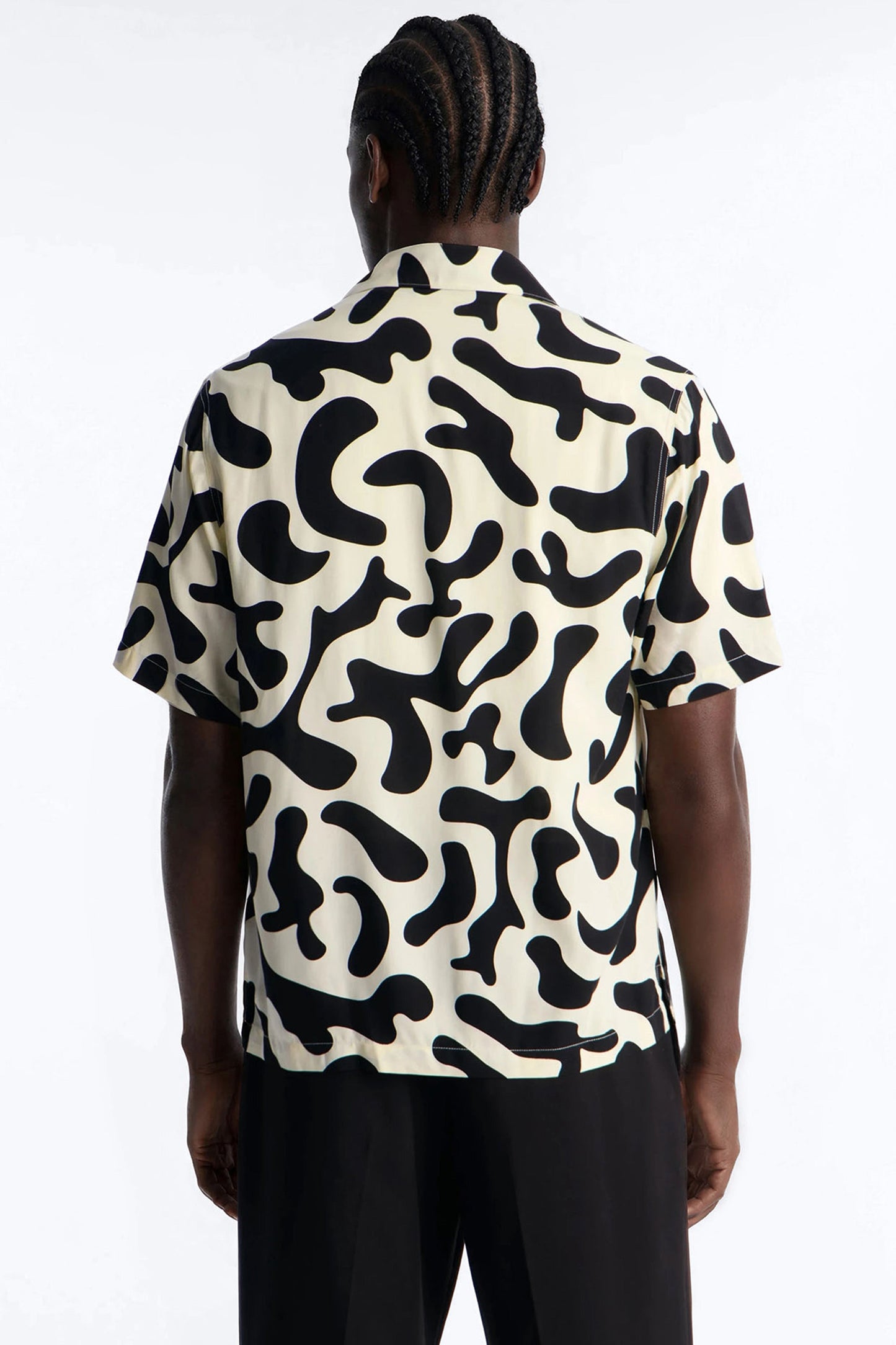 Bold Metric Cuban Shirt - Black Fashion Nova