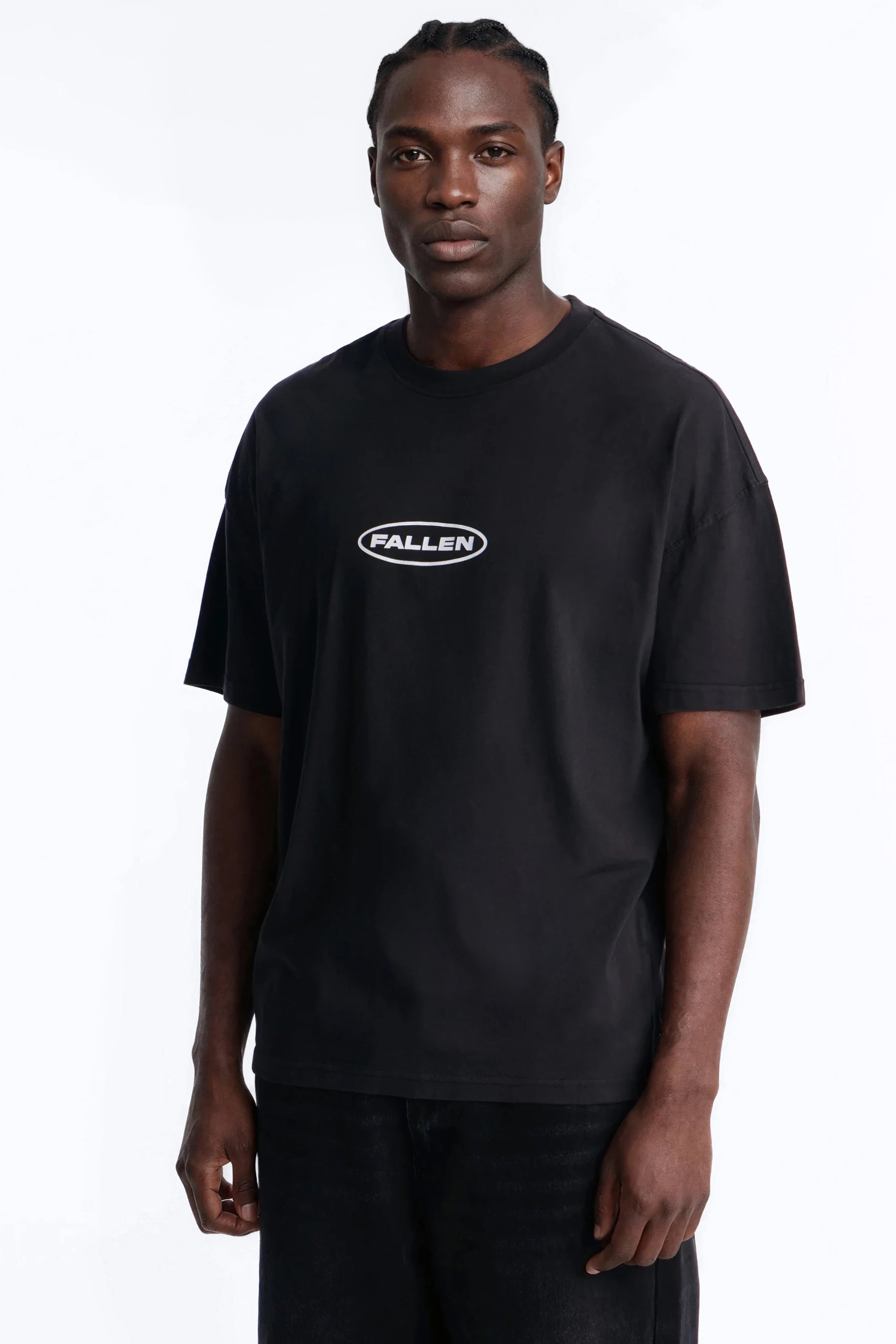 Fallen But Not Lost Oversized Short Sleeve Tee - Black Wash Fashion Nova