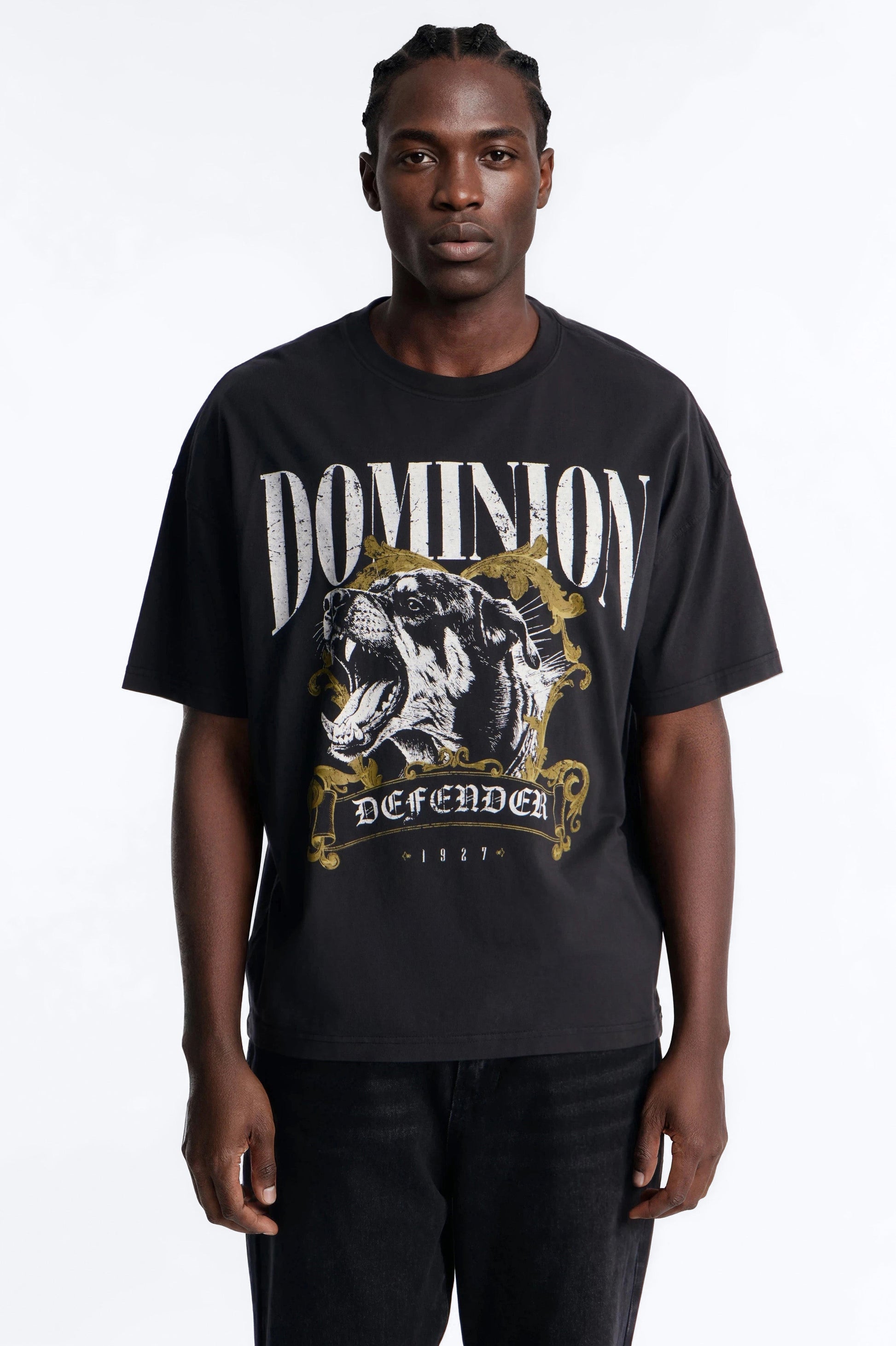 Dominion Defender Oversized Short Sleeve Tee - Black Wash Fashion Nova