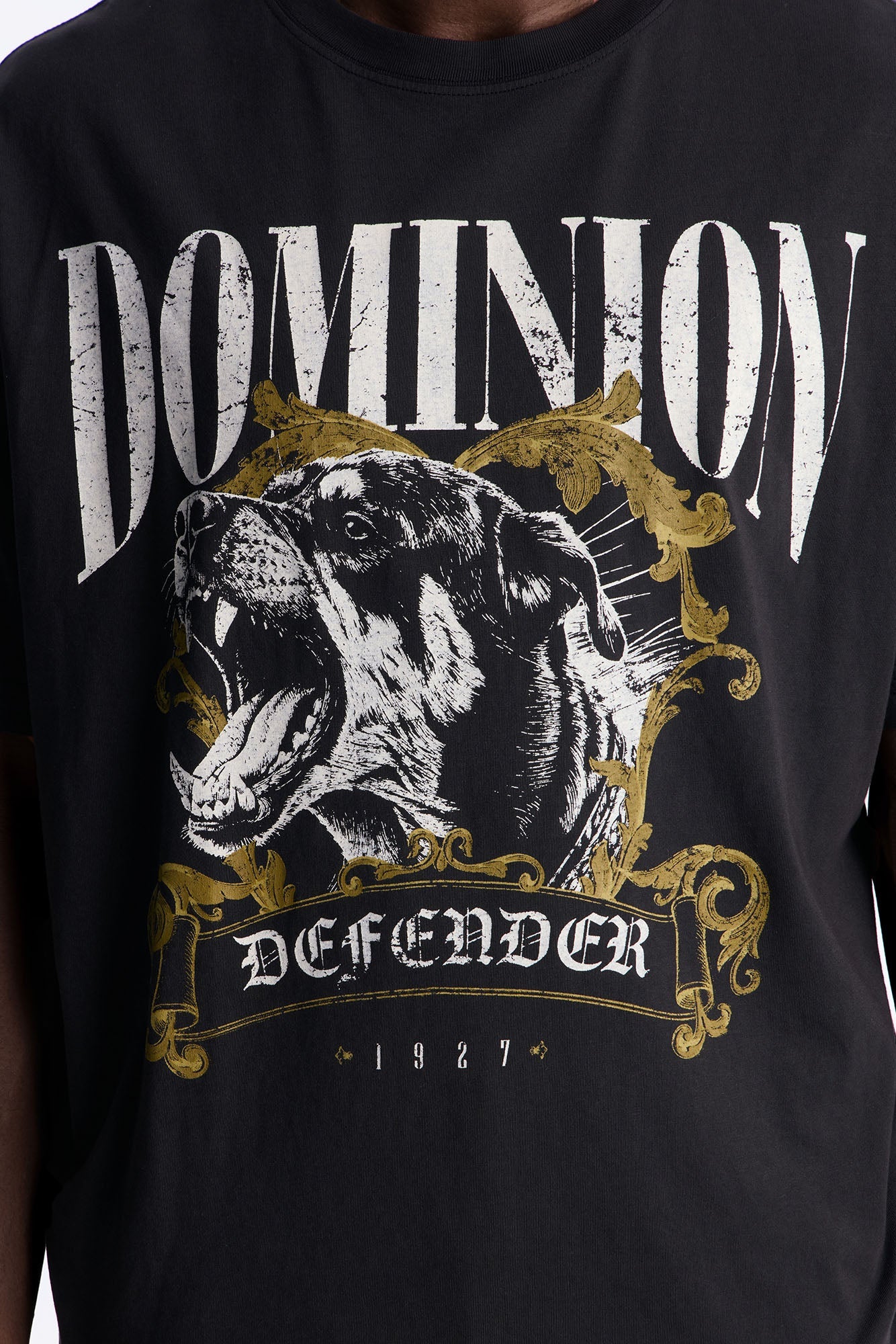 Dominion Defender Oversized Short Sleeve Tee - Black Wash Fashion Nova