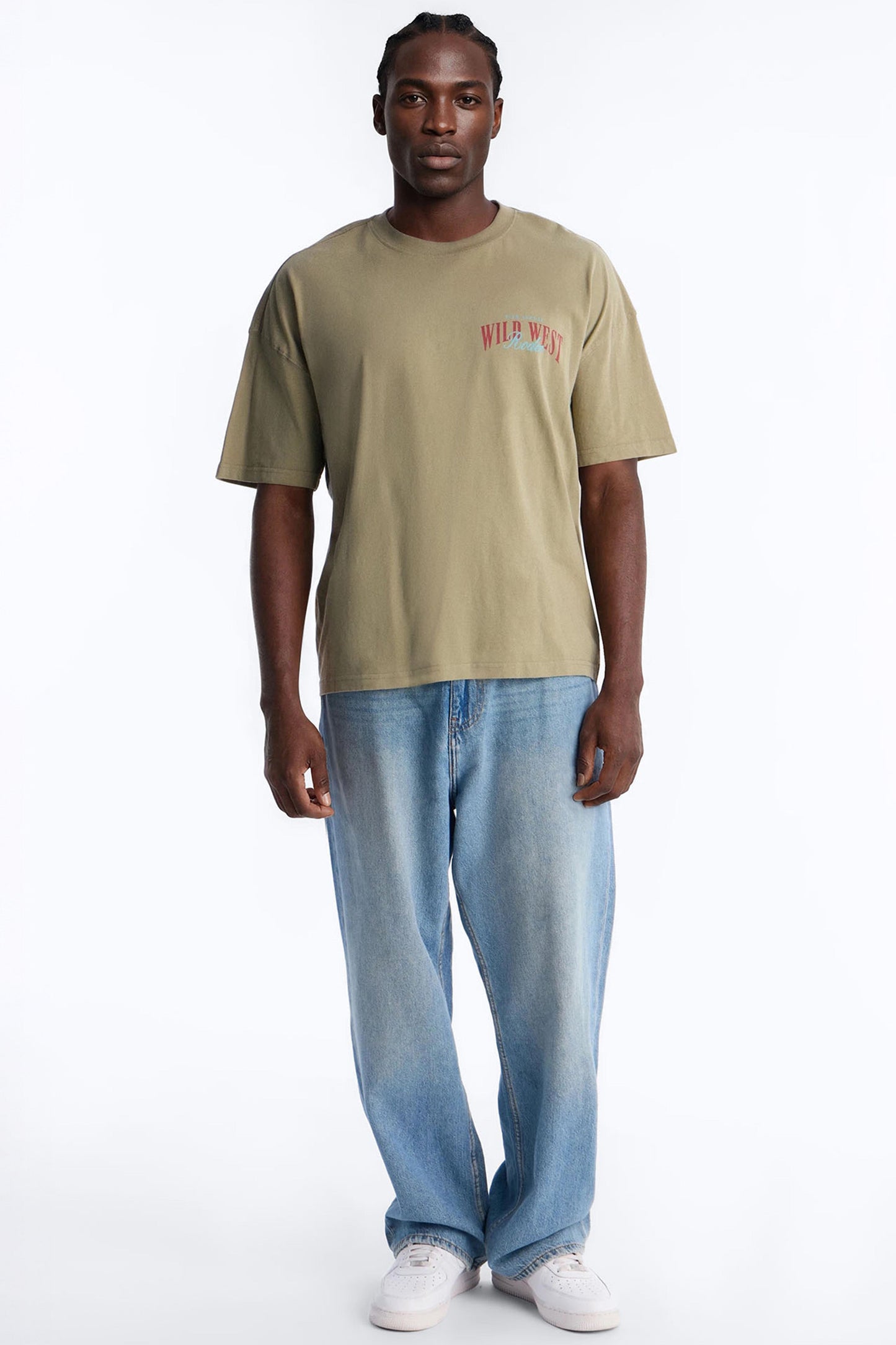 Wild West Rodeo Oversized Short Sleeve Tee - Olive Fashion Nova