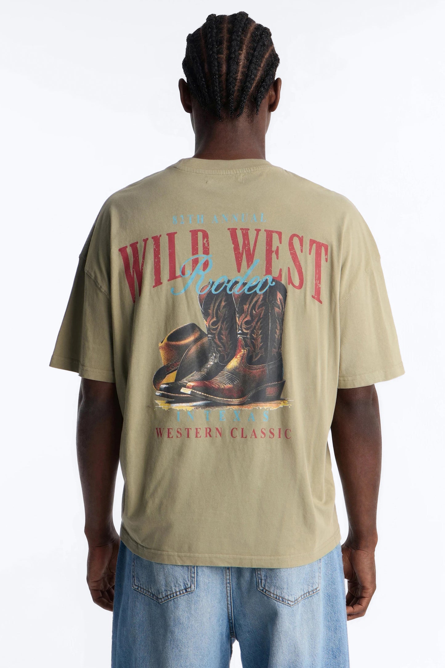 Wild West Rodeo Oversized Short Sleeve Tee - Olive Fashion Nova