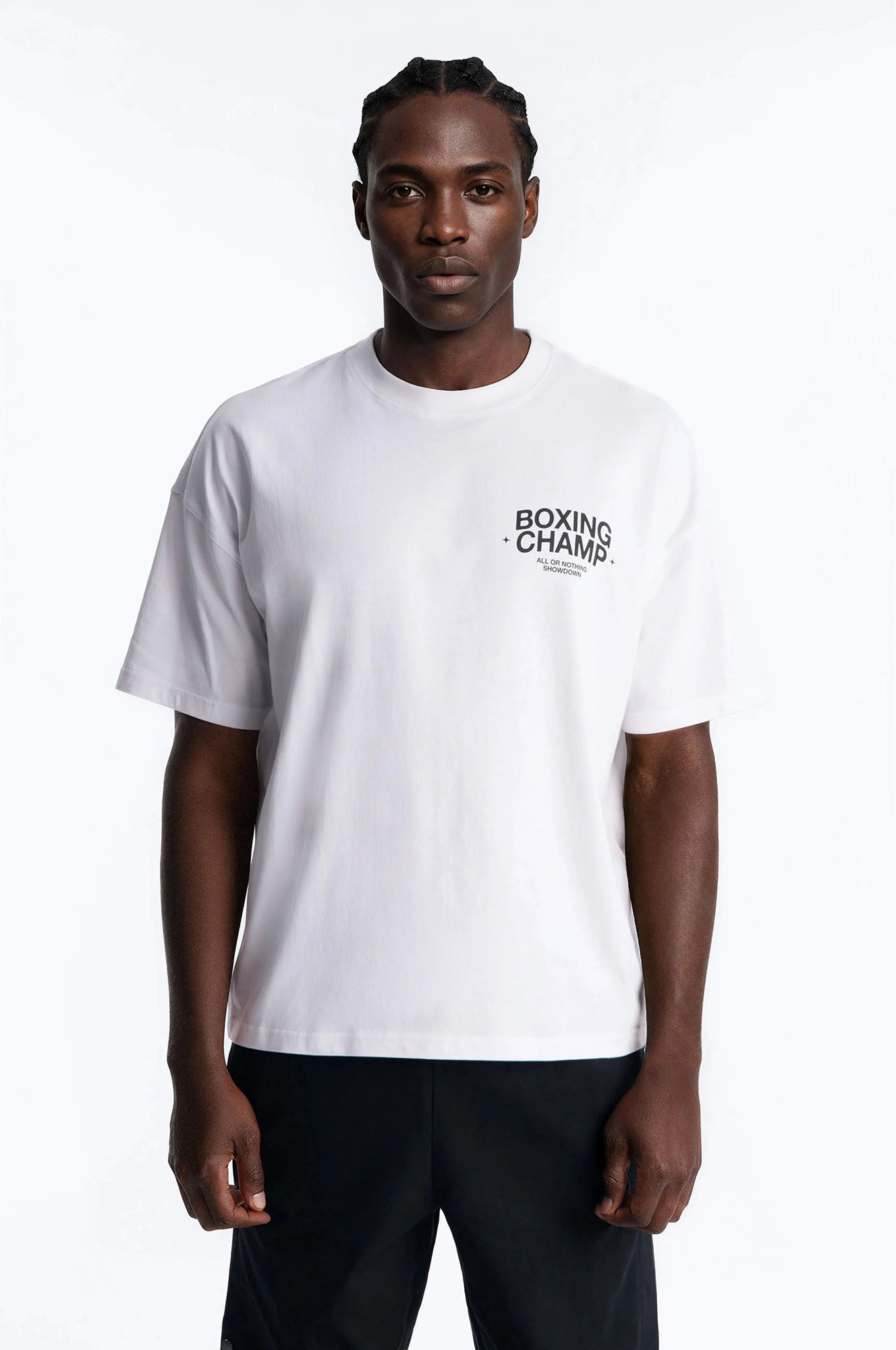 Boxing Champ Oversized Short Sleeve Tee - White Fashion Nova