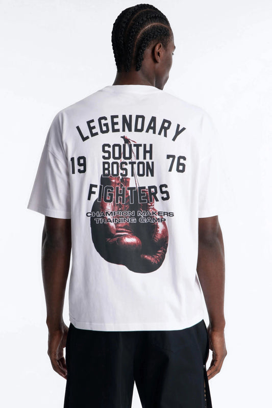 Boxing Champ Oversized Short Sleeve Tee - White Fashion Nova