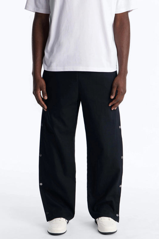 Straight Print Hint Studded Pant - Black Fashion Nova