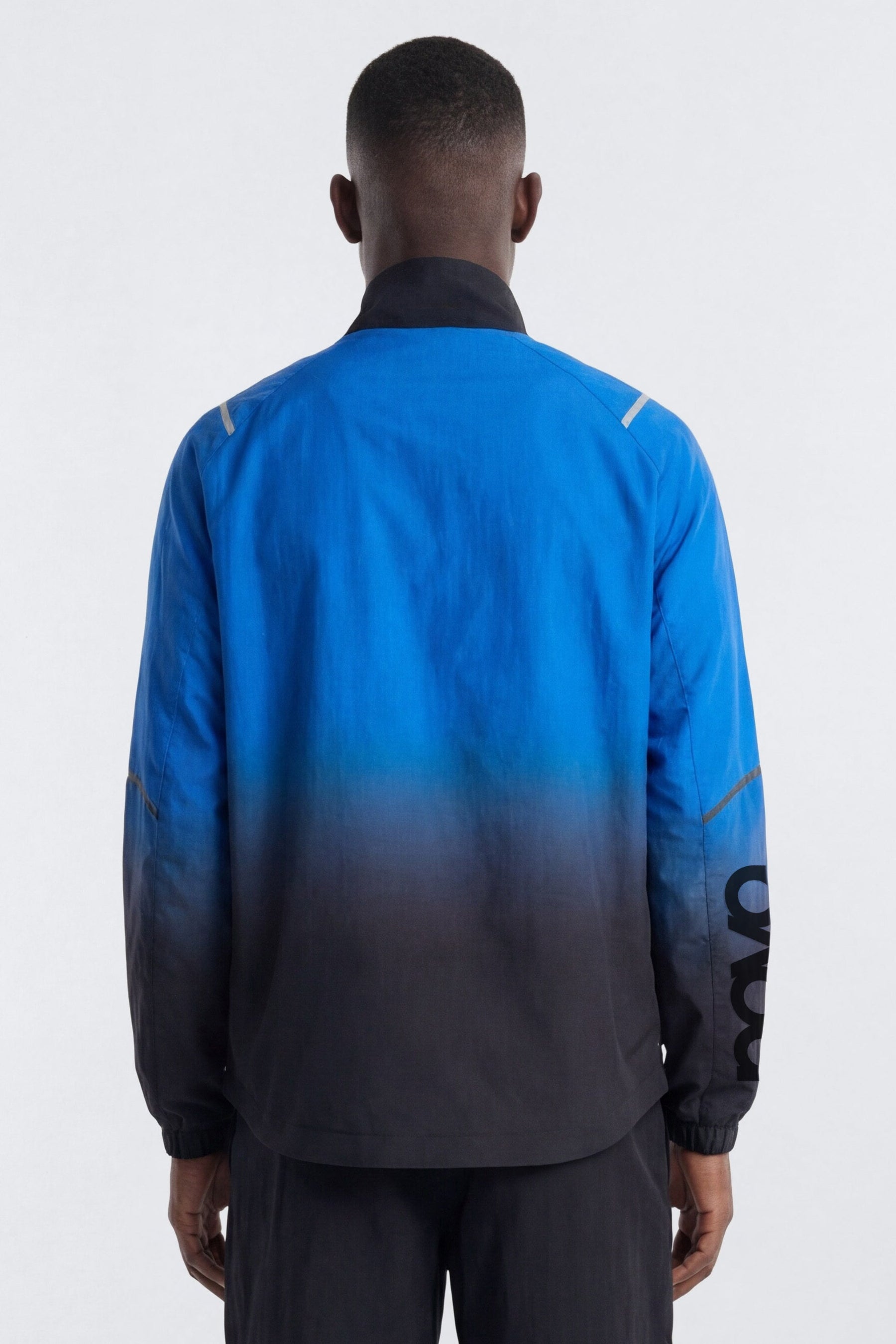 CoreNylon Ombre Full Zip Jacket - Blue/Black Fashion Nova