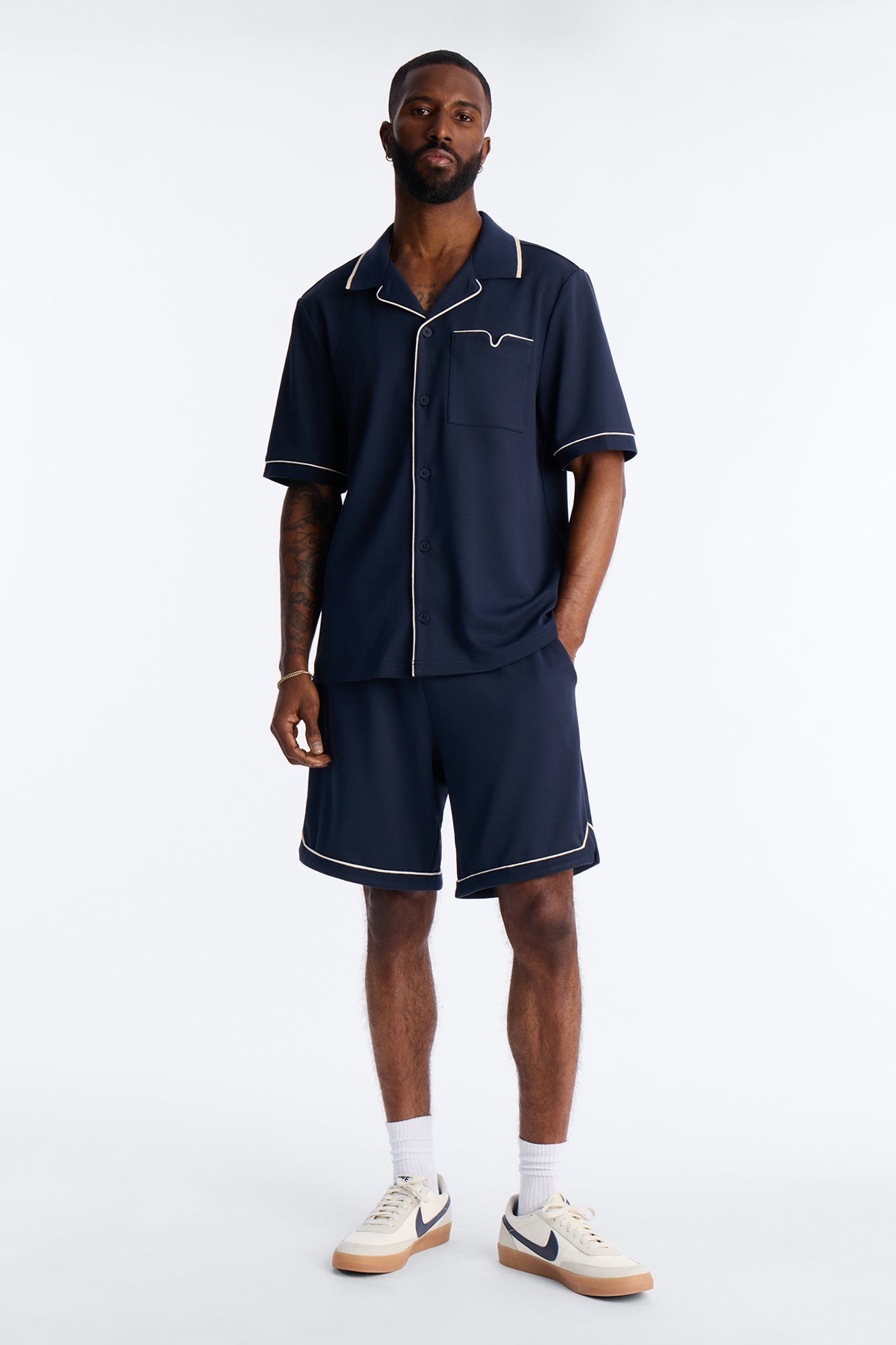 Relaxed Noir Shorts - Navy Fashion Nova