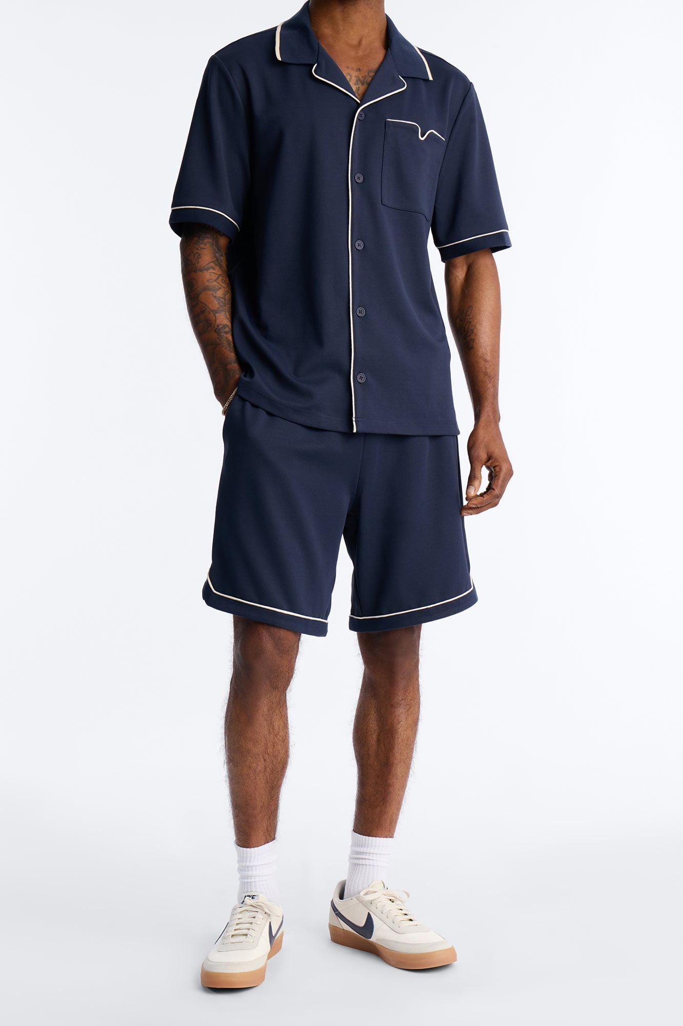 Relaxed Noir Shorts - Navy Fashion Nova