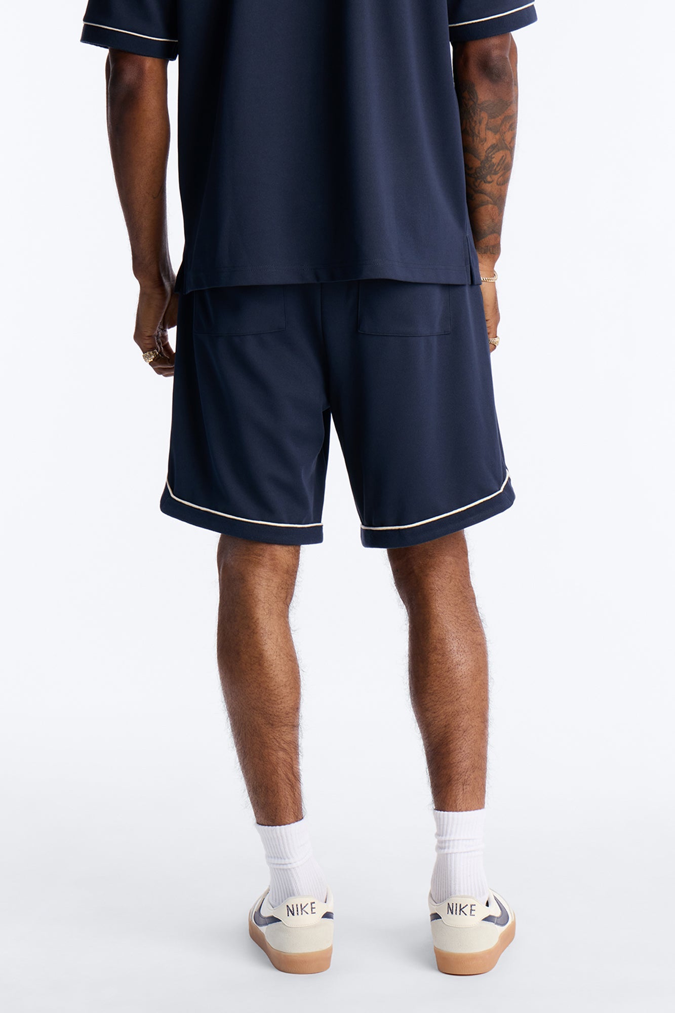 Relaxed Noir Shorts - Navy Fashion Nova