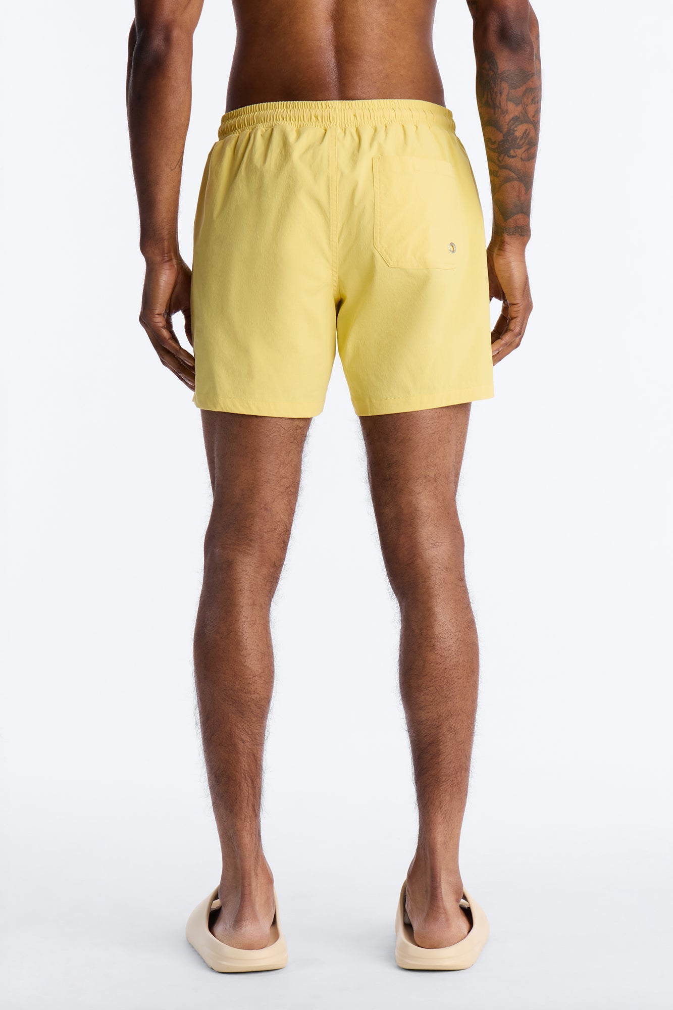 Montez Stretch Swim Trunk 6″ - Yellow Fashion Nova