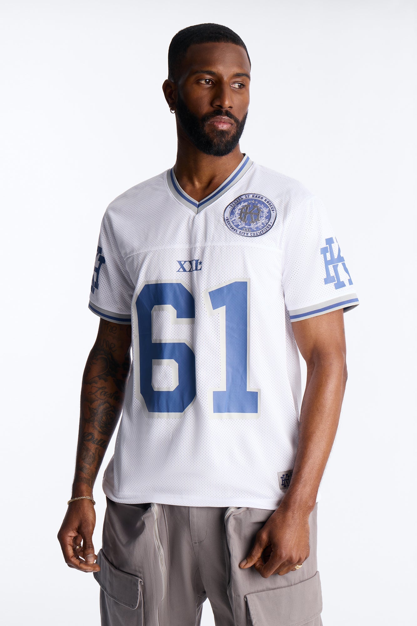 Hard Knocks Mesh Jersey - White Fashion Nova