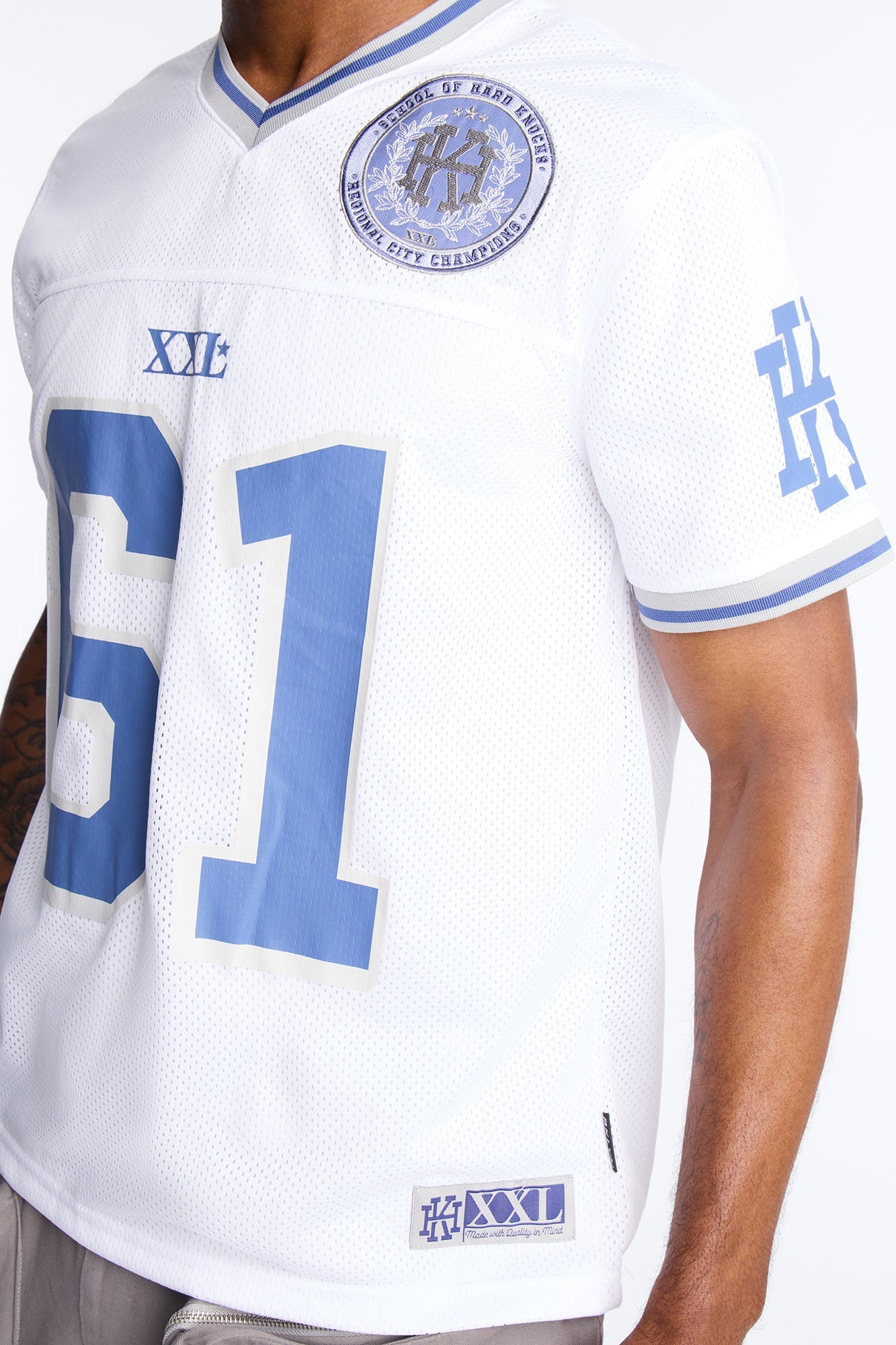 Hard Knocks Mesh Jersey - White Fashion Nova