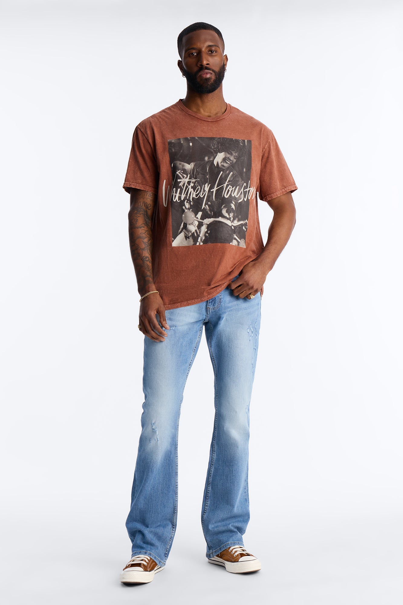Stacked Skinny Flare Take My Time Jean - Medium Blue Wash Fashion Nova
