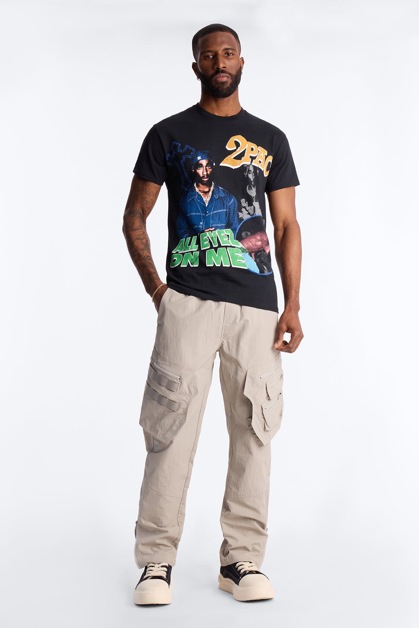 All Eyez On Me 2Pac Graphic Short Sleeve Tee - Black Fashion Nova