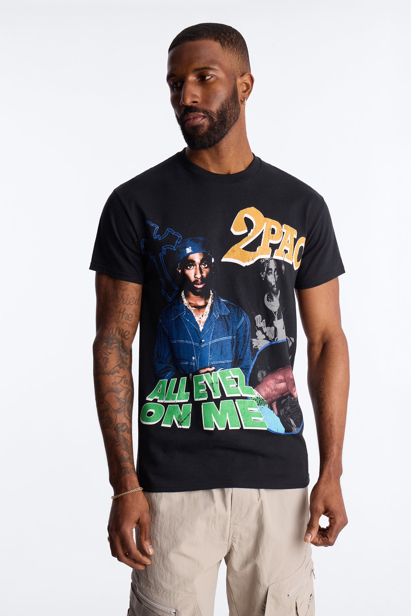 All Eyez On Me 2Pac Graphic Short Sleeve Tee - Black Fashion Nova