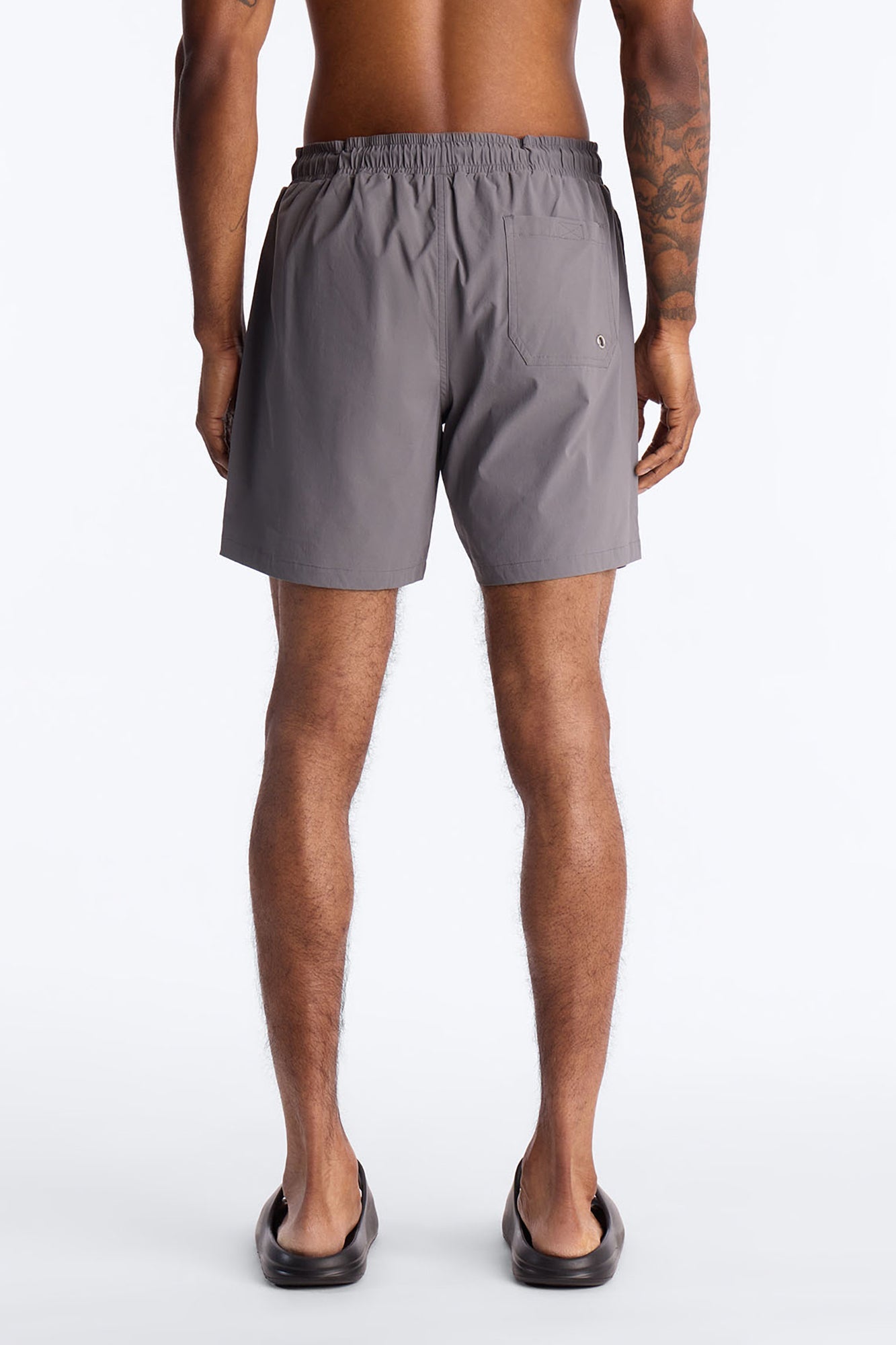 Montez Stretch Swim Trunk 7″ - Charcoal Fashion Nova