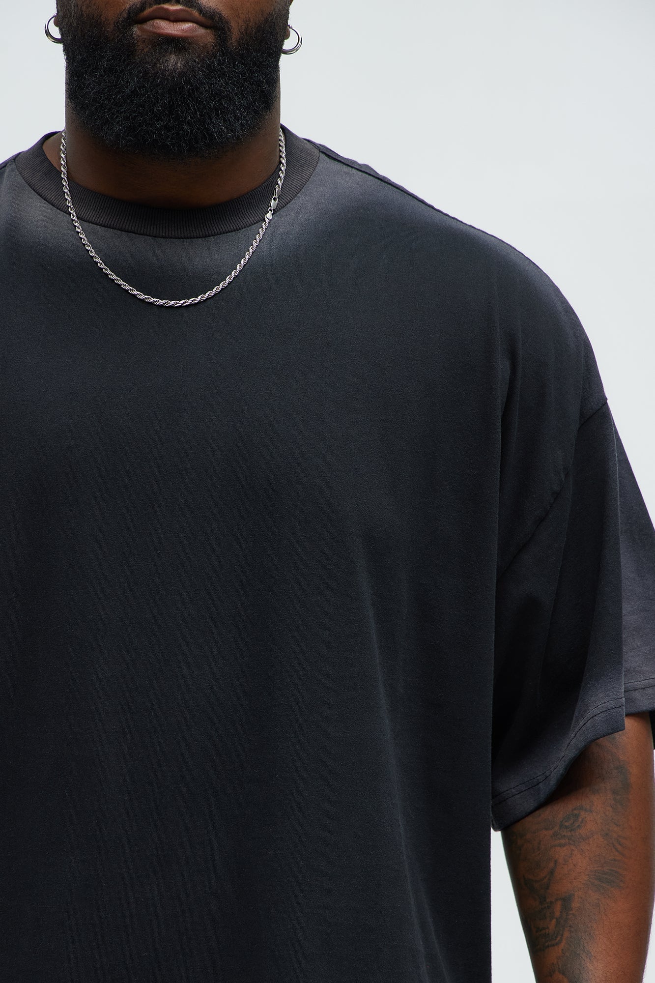 Dirty Wash Heavyweight Boxy Tee - Black Fashion Nova