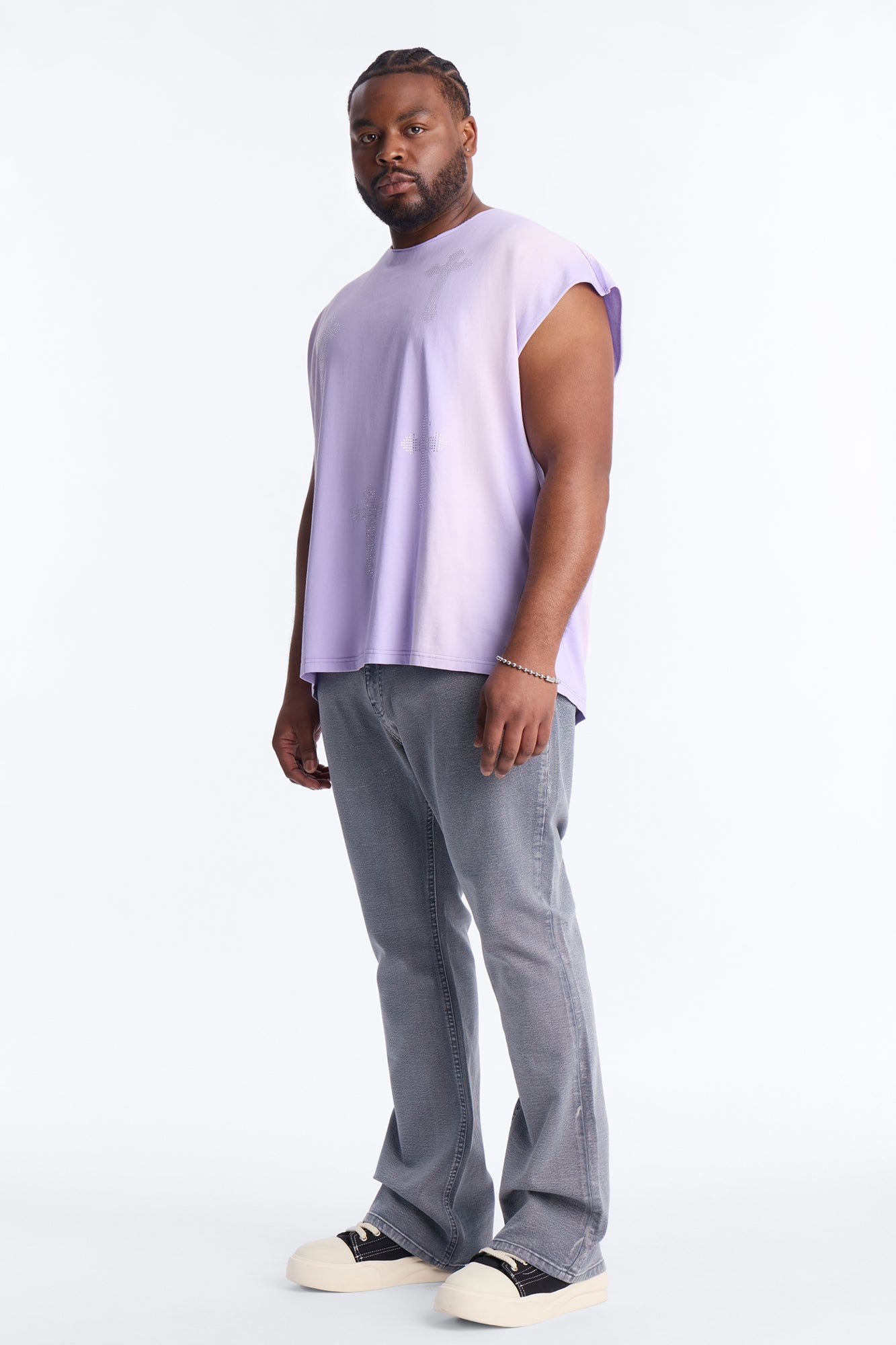 Stacked Skinny Flare Bare With Me Jean - Grey Fashion Nova