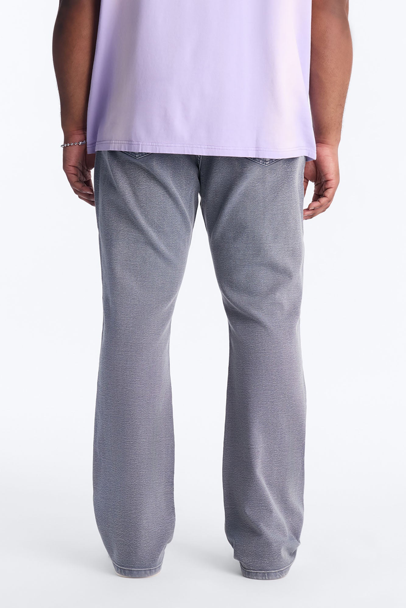 Stacked Skinny Flare Bare With Me Jean - Grey Fashion Nova