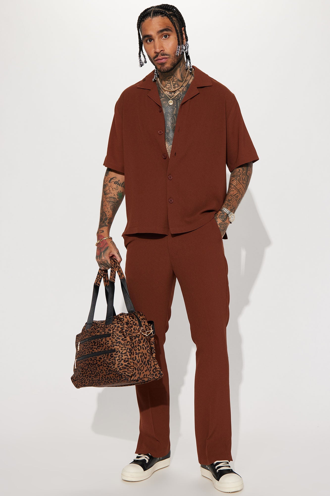 Golden Hour Short Sleeve Button Up - Brown Fashion Nova