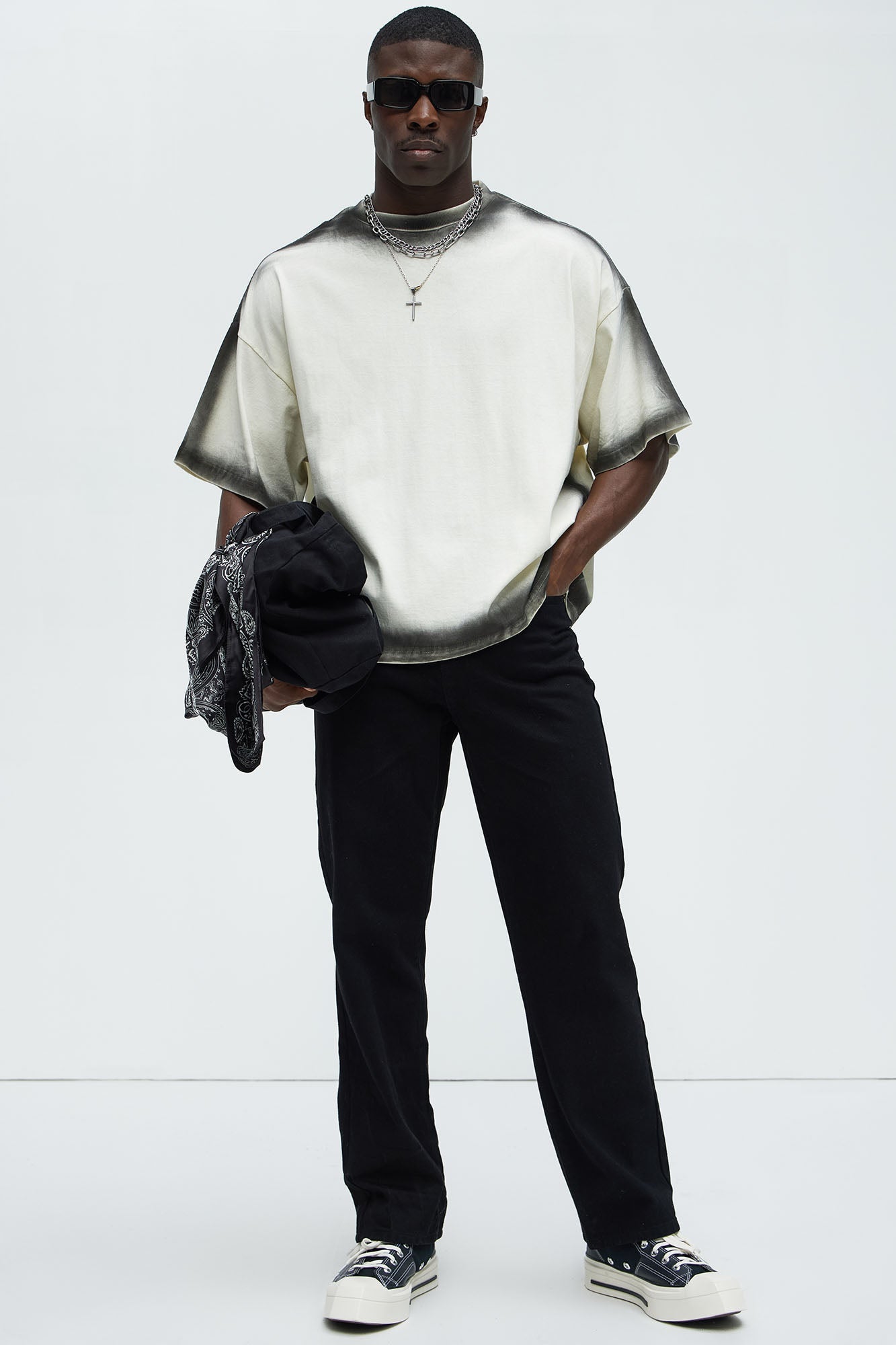 Dirty Wash Heavyweight Boxy Tee - Off White Fashion Nova