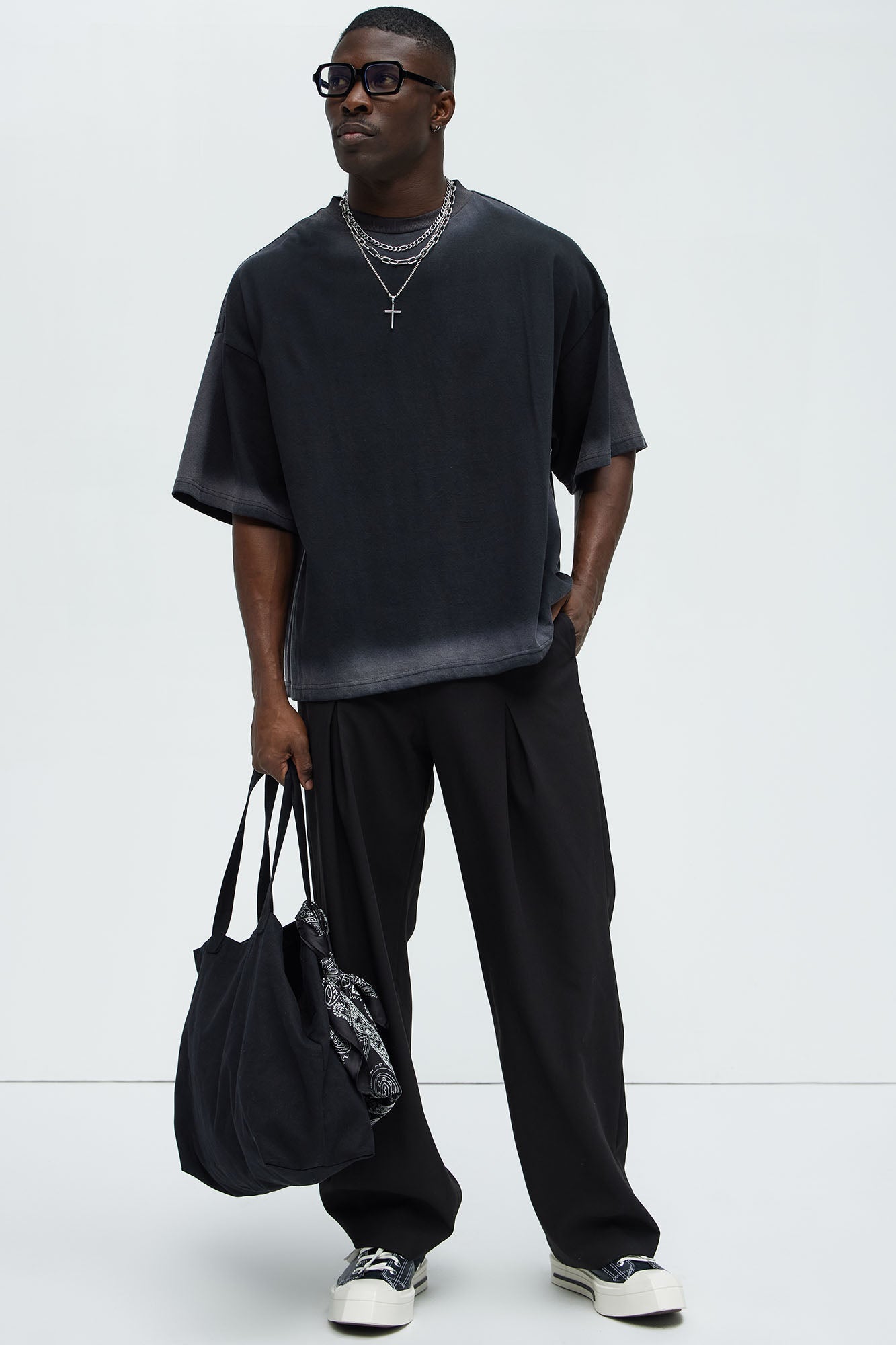 Dirty Wash Heavyweight Boxy Tee - Black Fashion Nova