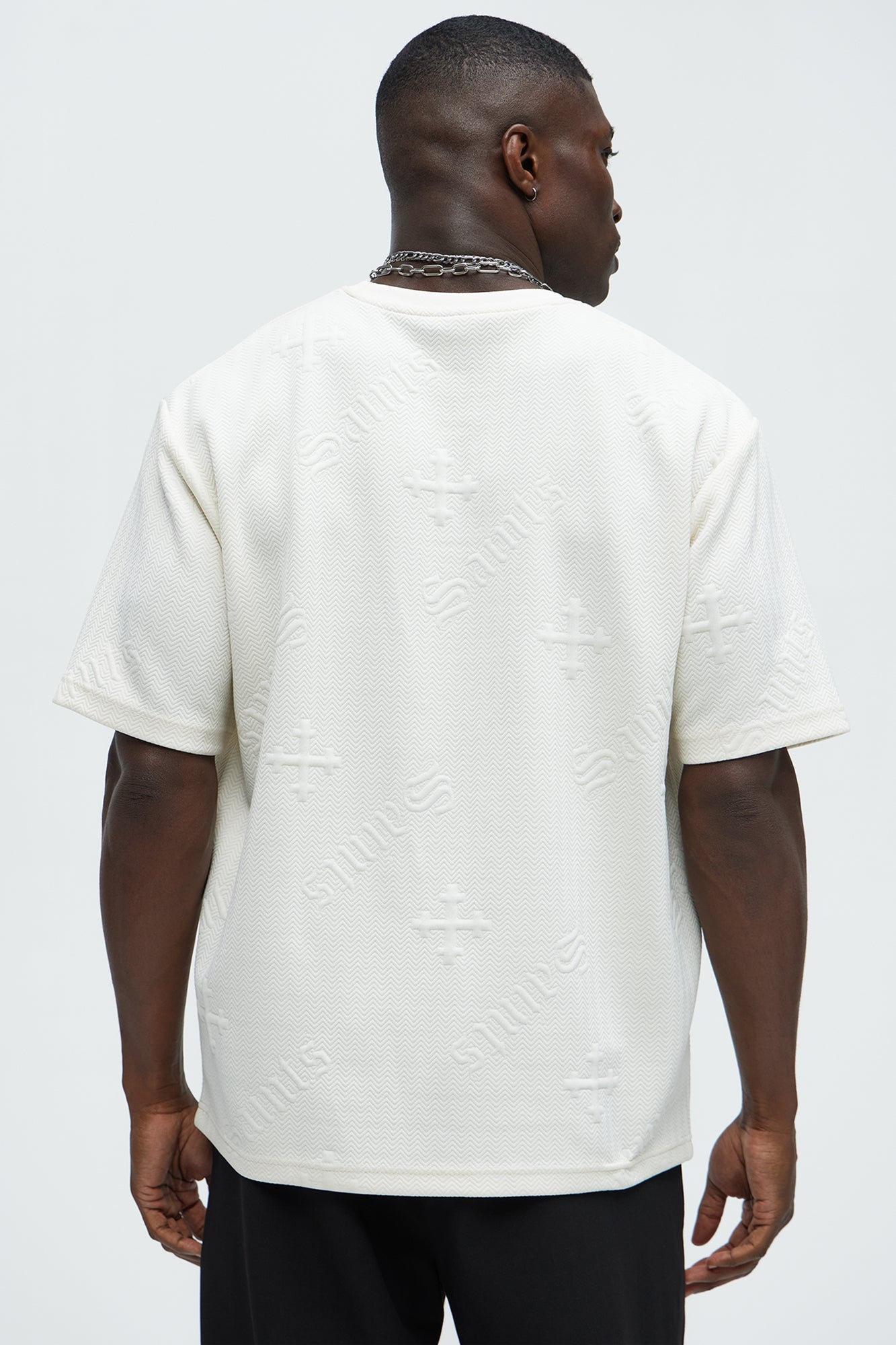 Saints Embossed Tee - Off White Fashion Nova