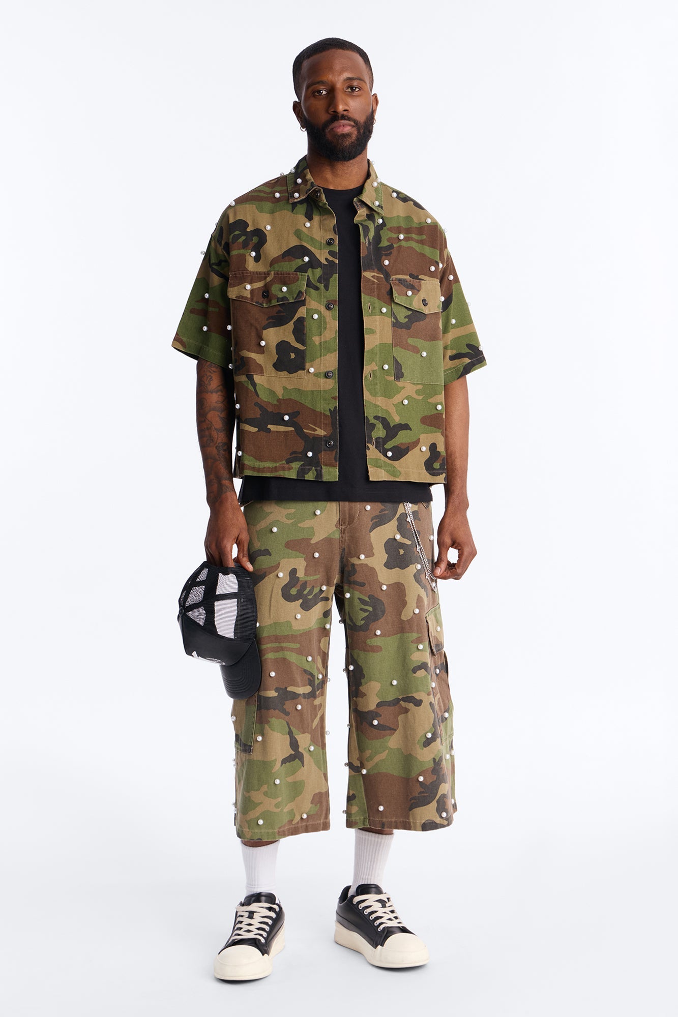 Pearl Still Wildin' Camo Short Sleeve Button Up - Green Fashion Nova