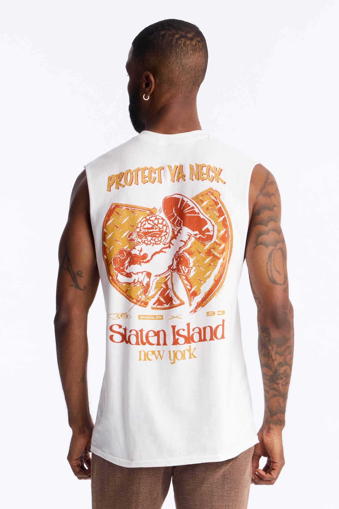 Wu Tang Protect Ya Neck Muscle Tank - White Fashion Nova