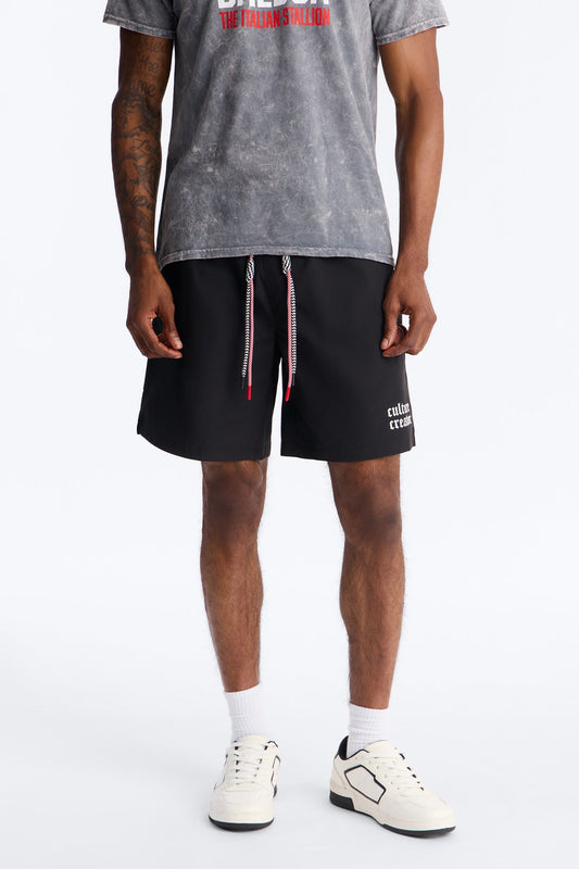 Culture Creator Double Drawstring Short - Black Fashion Nova