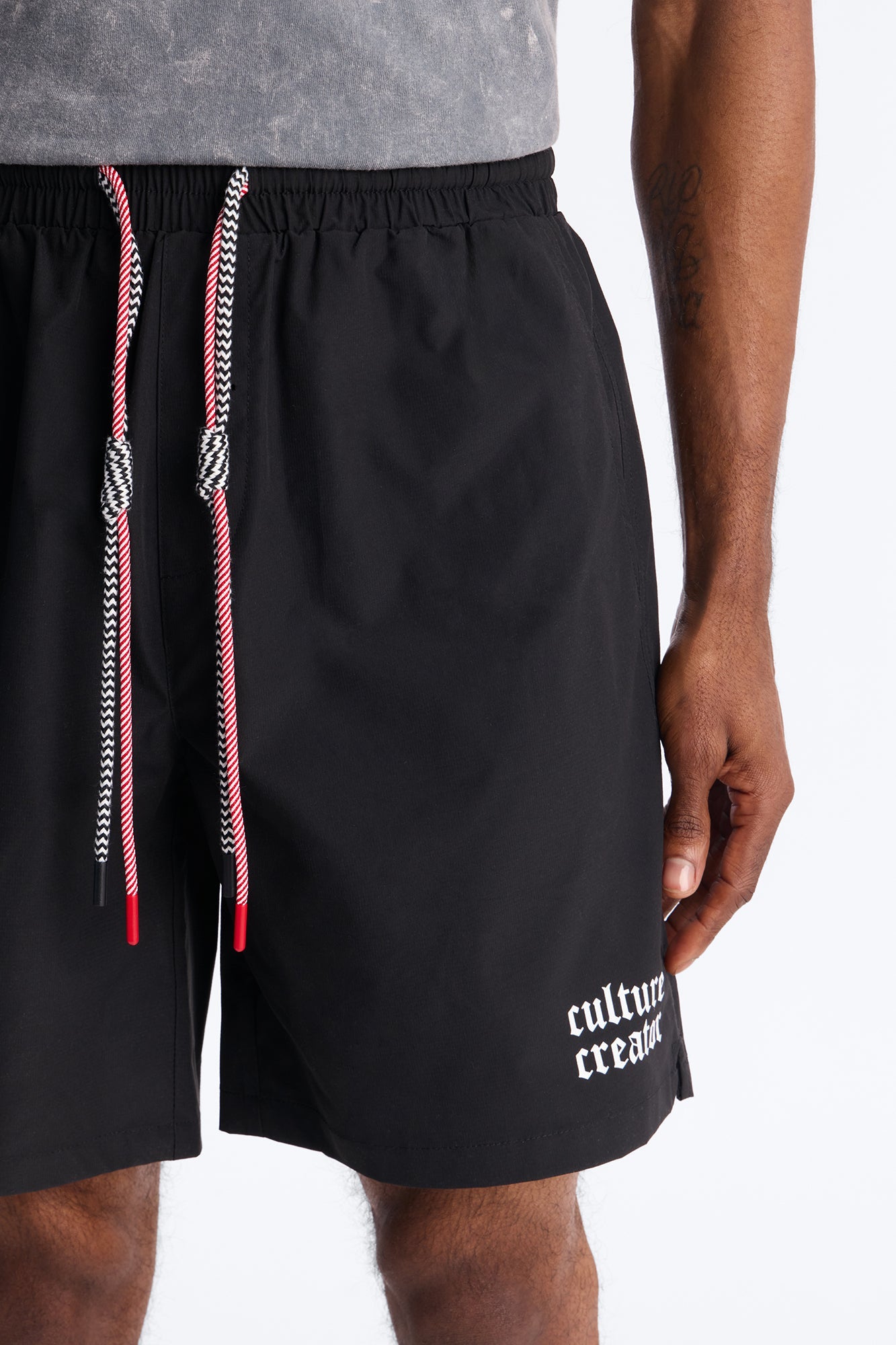 Culture Creator Double Drawstring Short - Black Fashion Nova