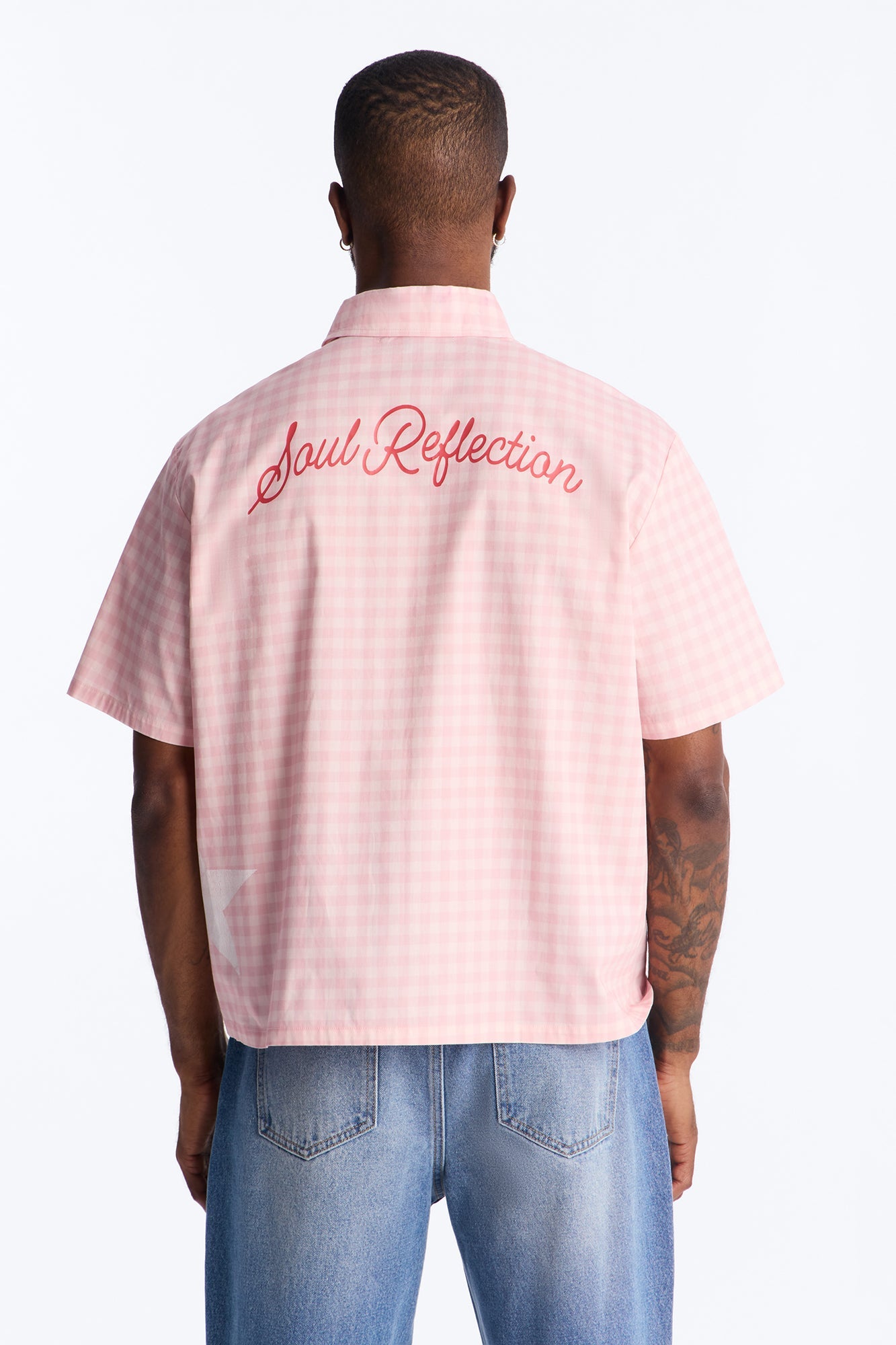 Sacred Star Reflection 07 Button Up Shirt - Pink Fashion Nova