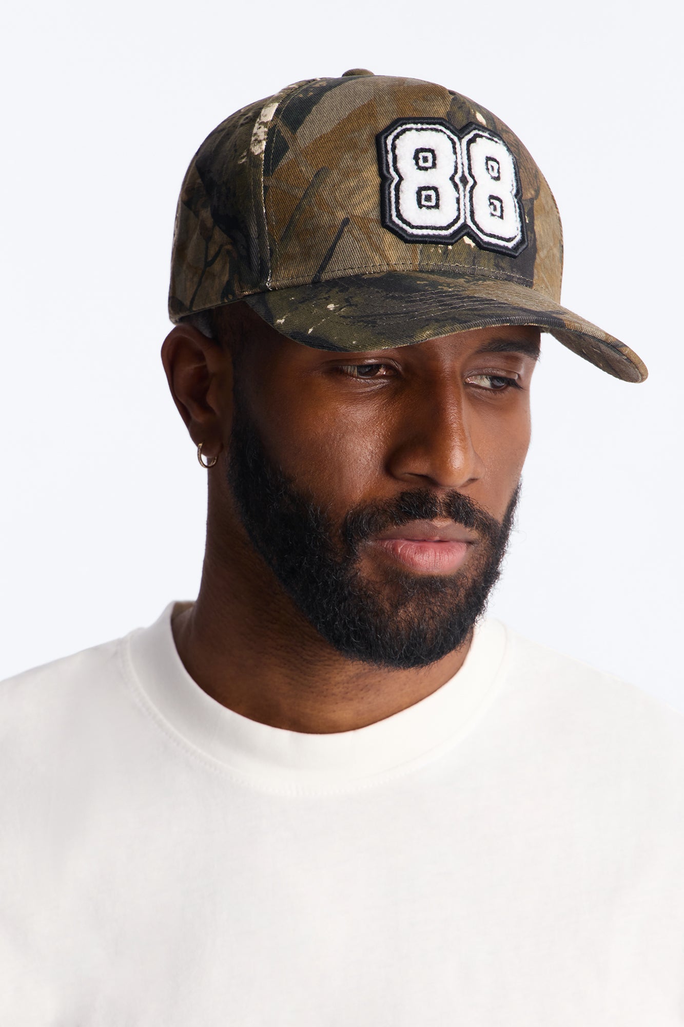 88 Varsity Patch Structured Snapback Hat - Camouflage Fashion Nova