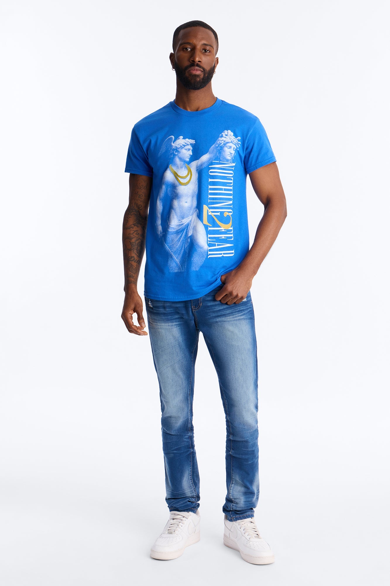 Nothing 2 Fear Short Sleeve Tee - Royal Fashion Nova