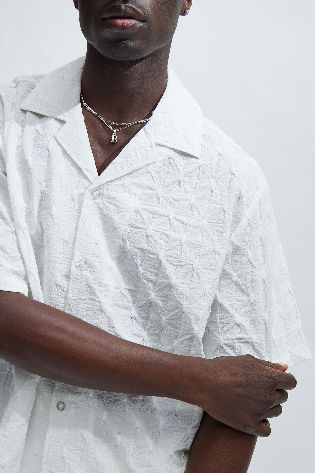 Atticus Textured Shirt - White Fashion Nova