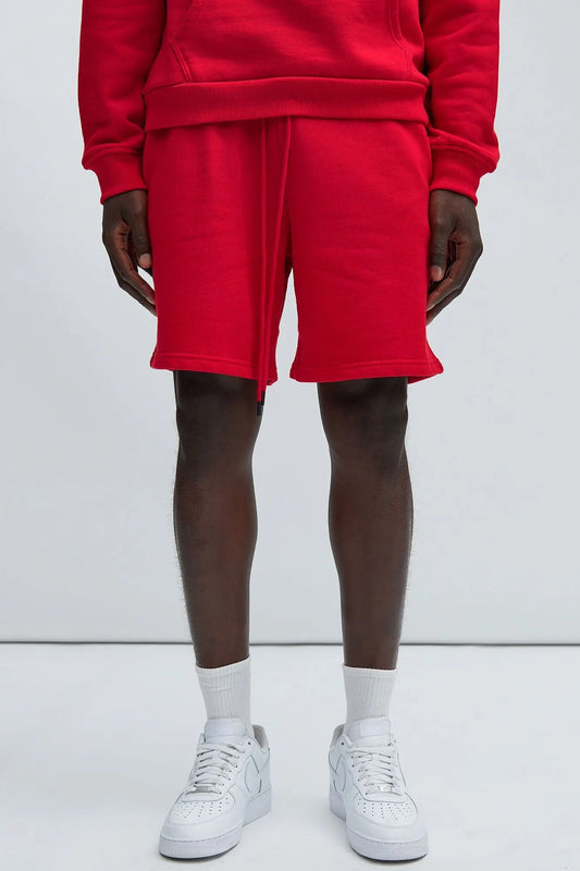 Tyson Sweatshort - Red Fashion Nova