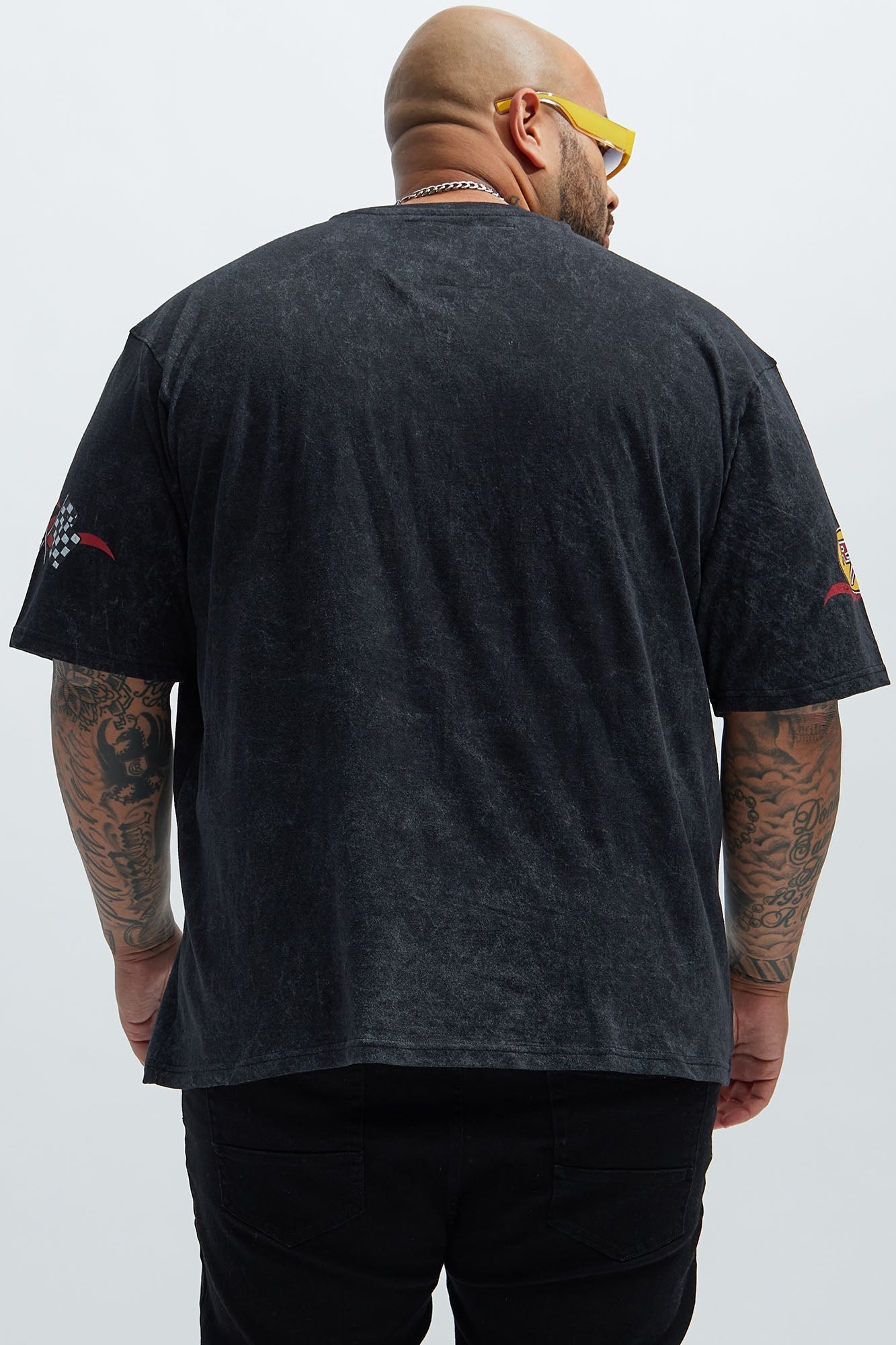Dodge Hellcat Vintage Oversized Short Sleeve Tee - Grey Fashion Nova