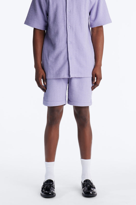 Dean Textured Short - Lavender Fashion Nova