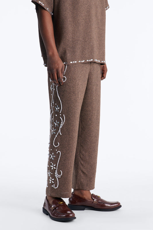 Straight Wanderlust Pearl Journey Pant - Brown Fashion Nova