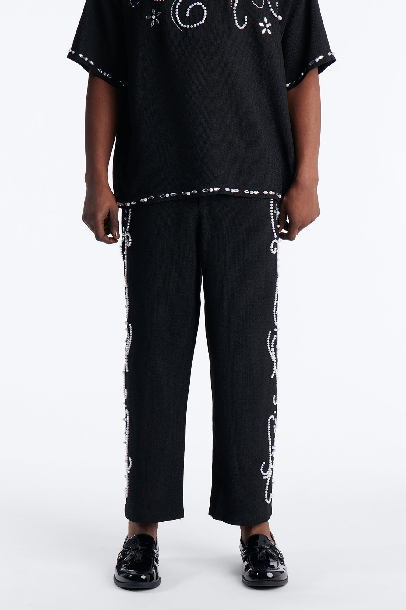 Straight Wanderlust Pearl Journey Pant - Black Fashion Nova