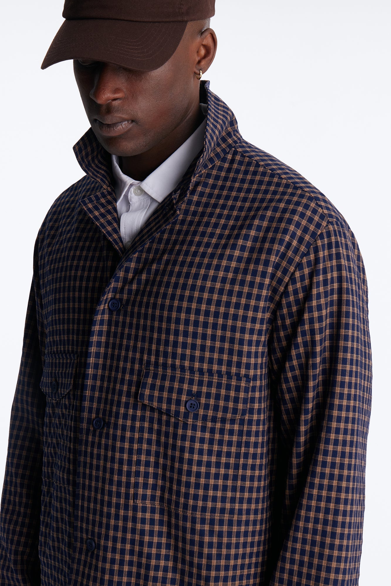 Relaxed Downtown London Shirt Jacket - Navy Fashion Nova