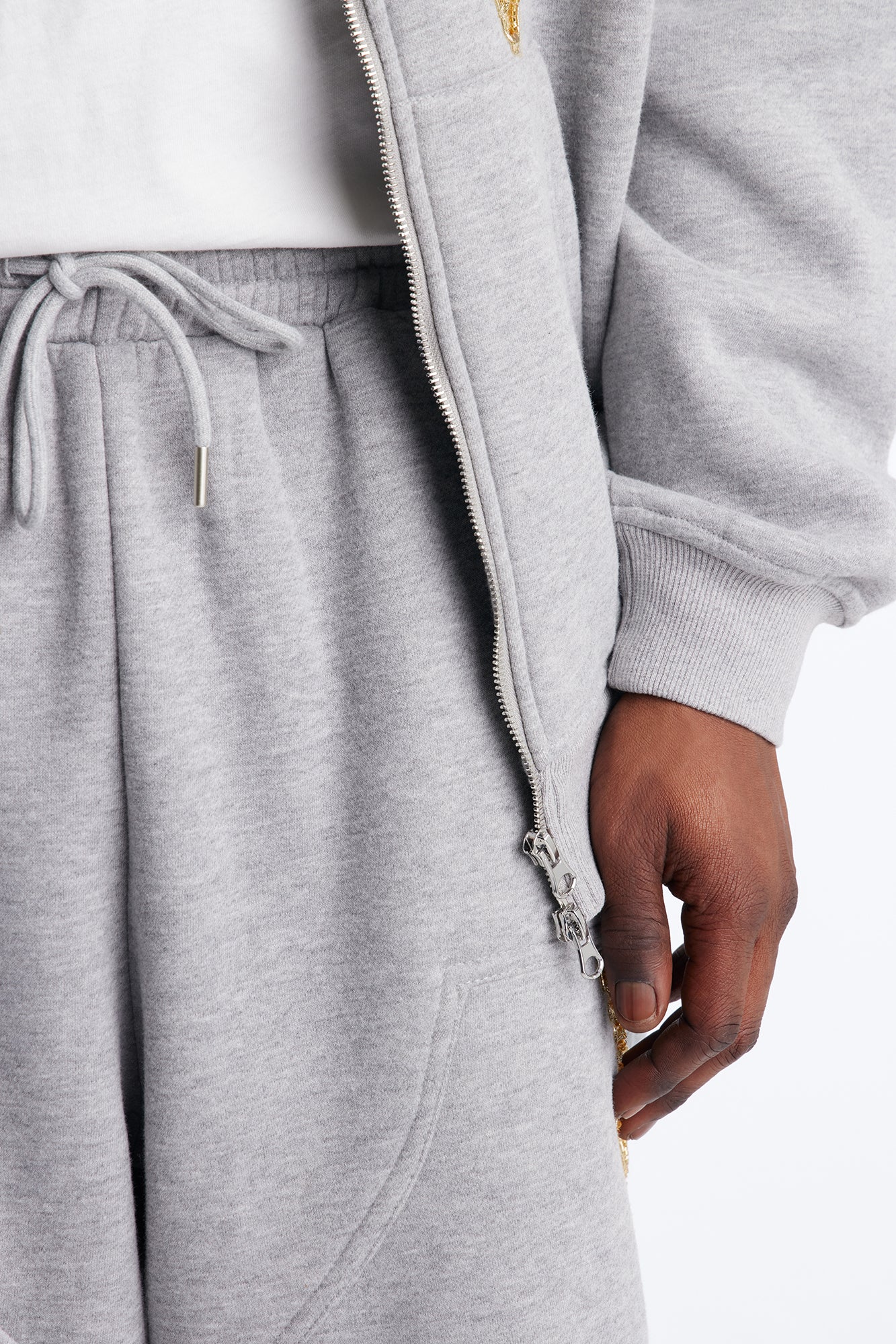 Baggy Rogue Sequin Applique Sweatshort - Grey Fashion Nova