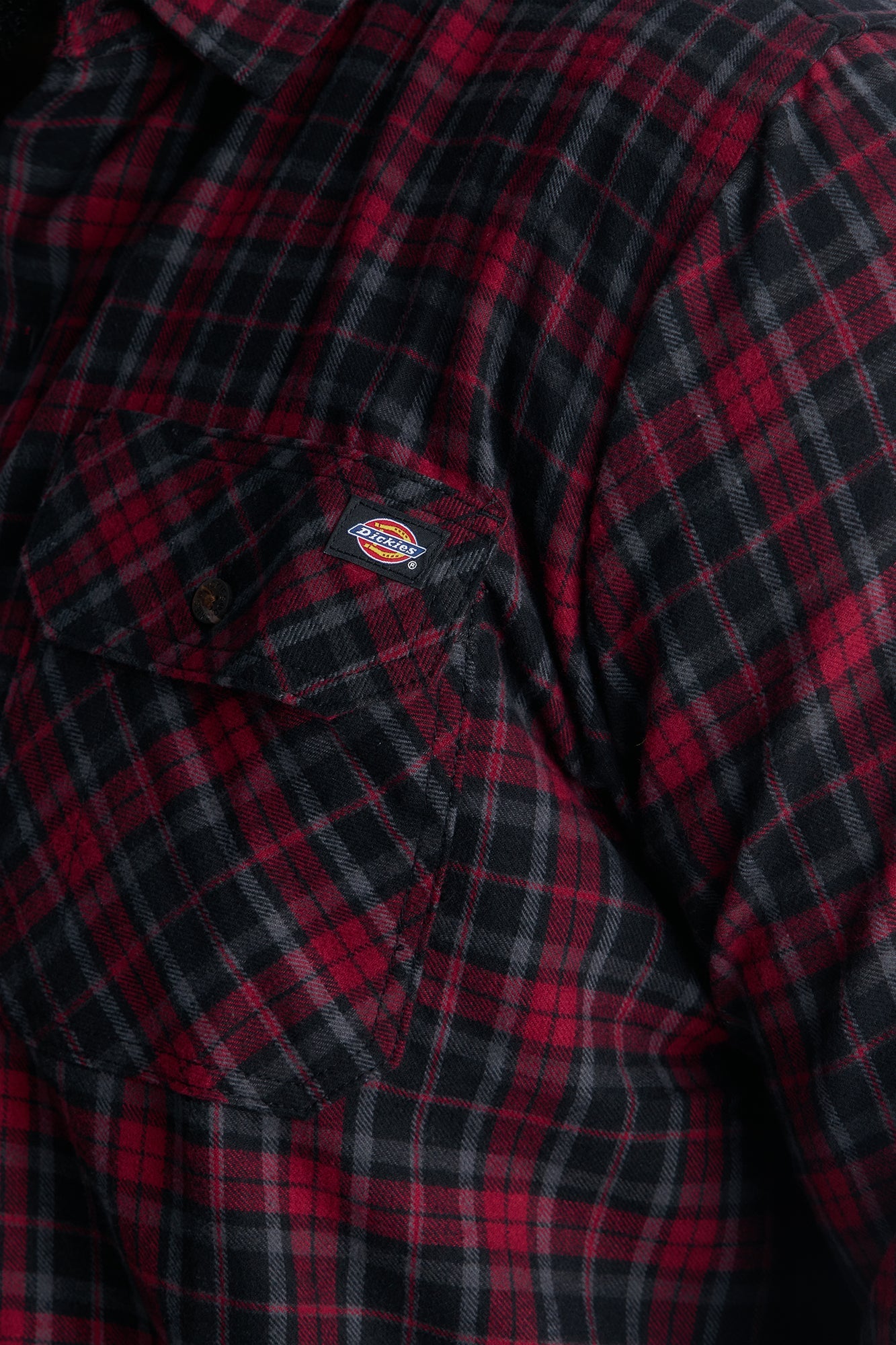 Dickies Flannel Work Shirt - Red Fashion Nova