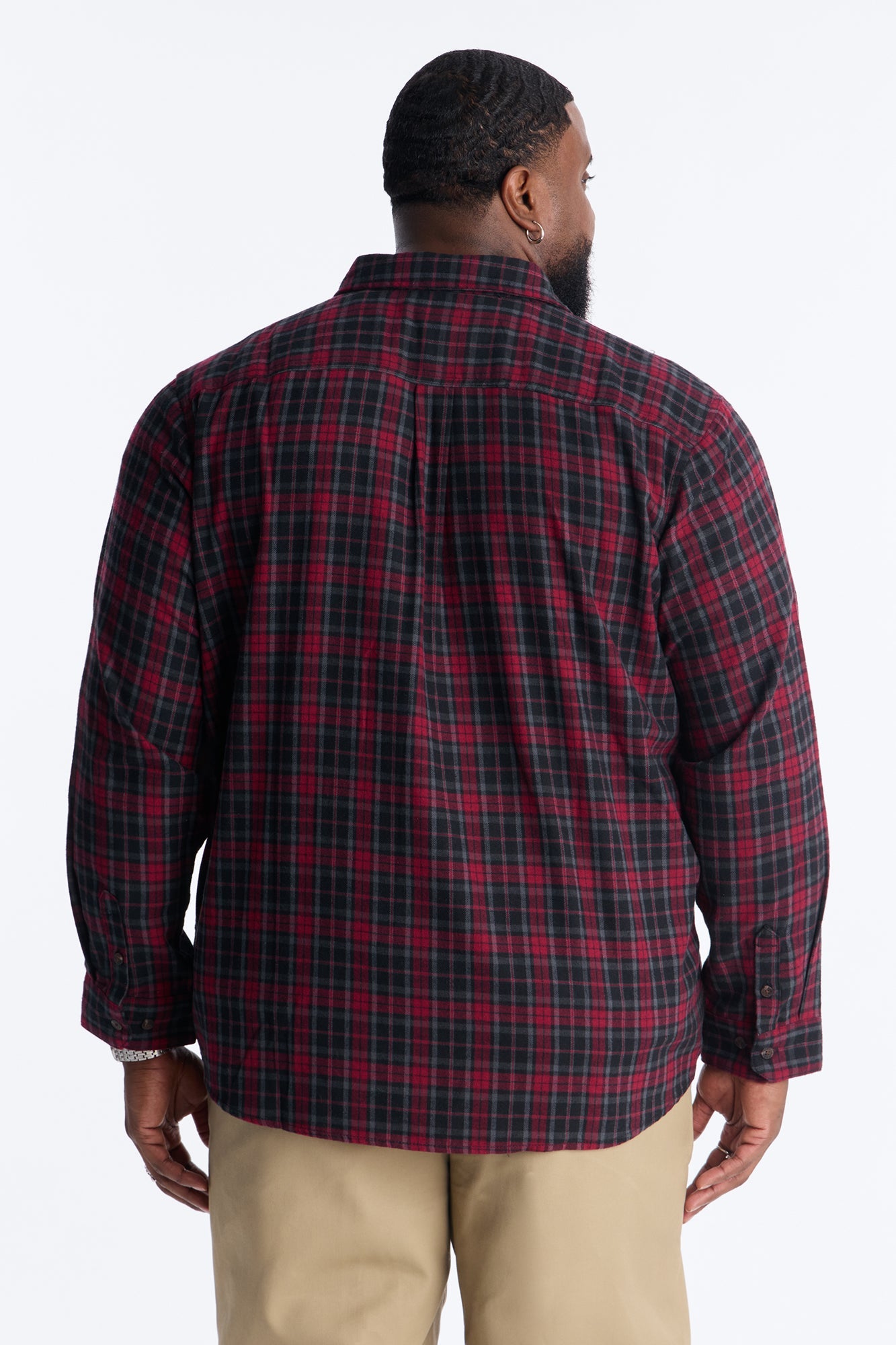 Dickies Flannel Work Shirt - Red Fashion Nova