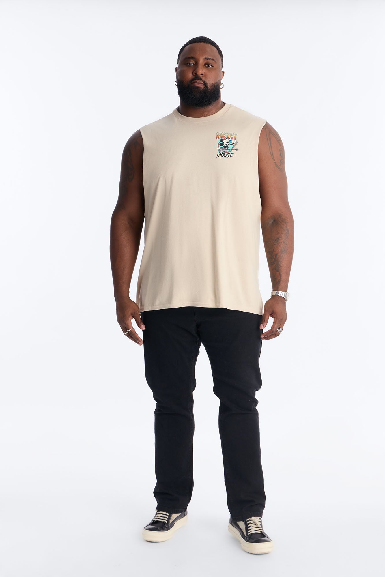 Mickey N Friends Garage Band Muscle Tank - Natural Fashion Nova