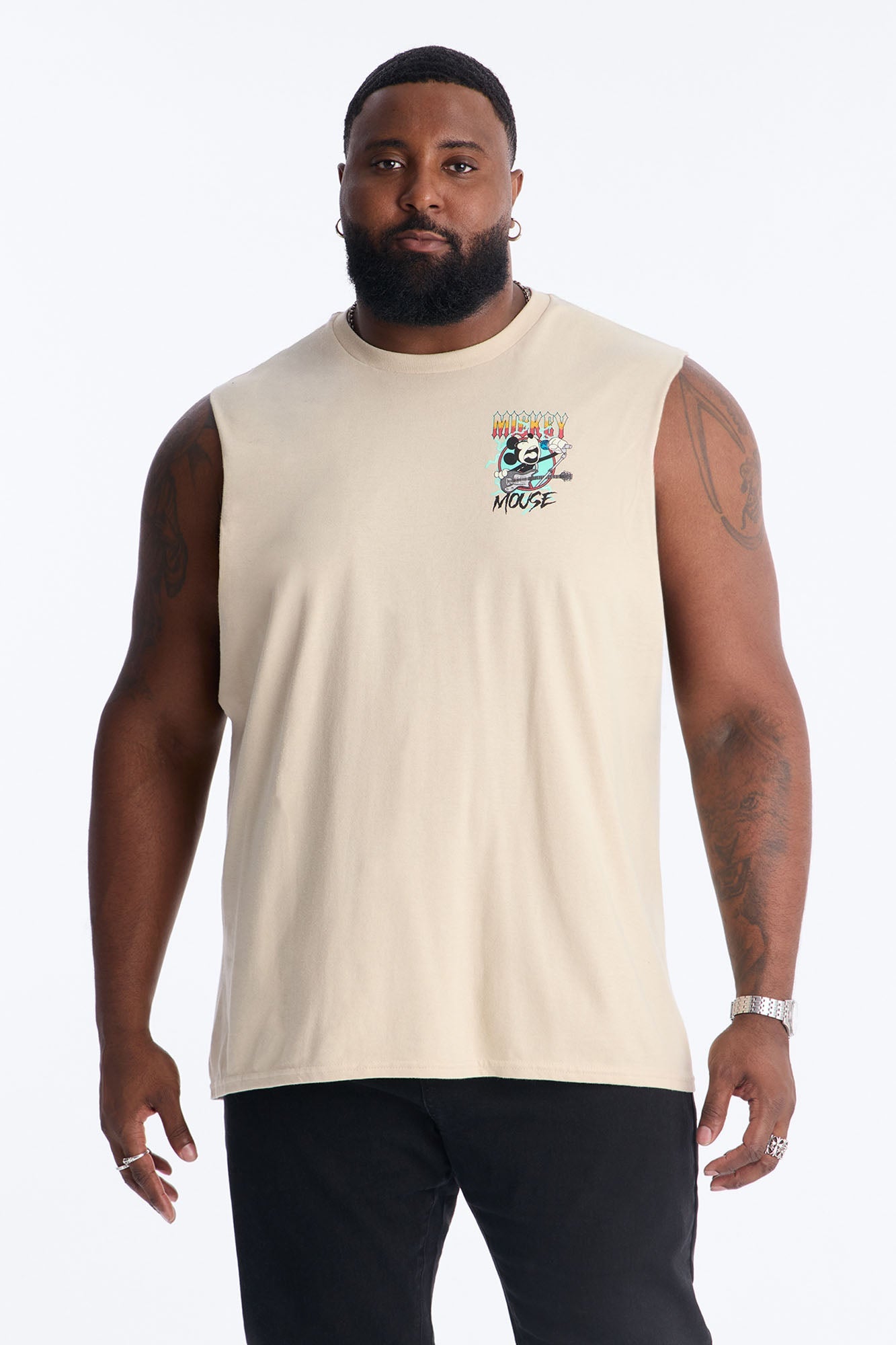 Mickey N Friends Garage Band Muscle Tank - Natural Fashion Nova