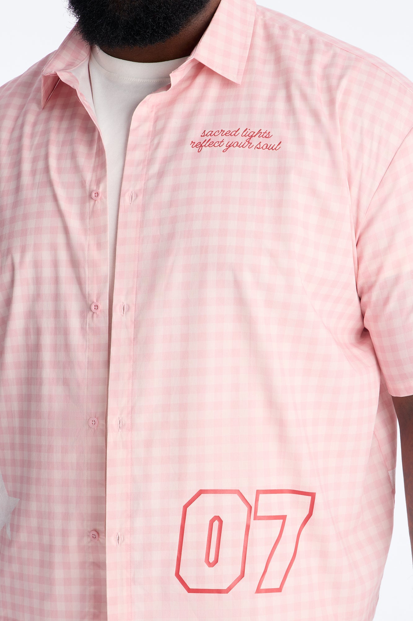 Sacred Star Reflection 07 Button Up Shirt - Pink Fashion Nova