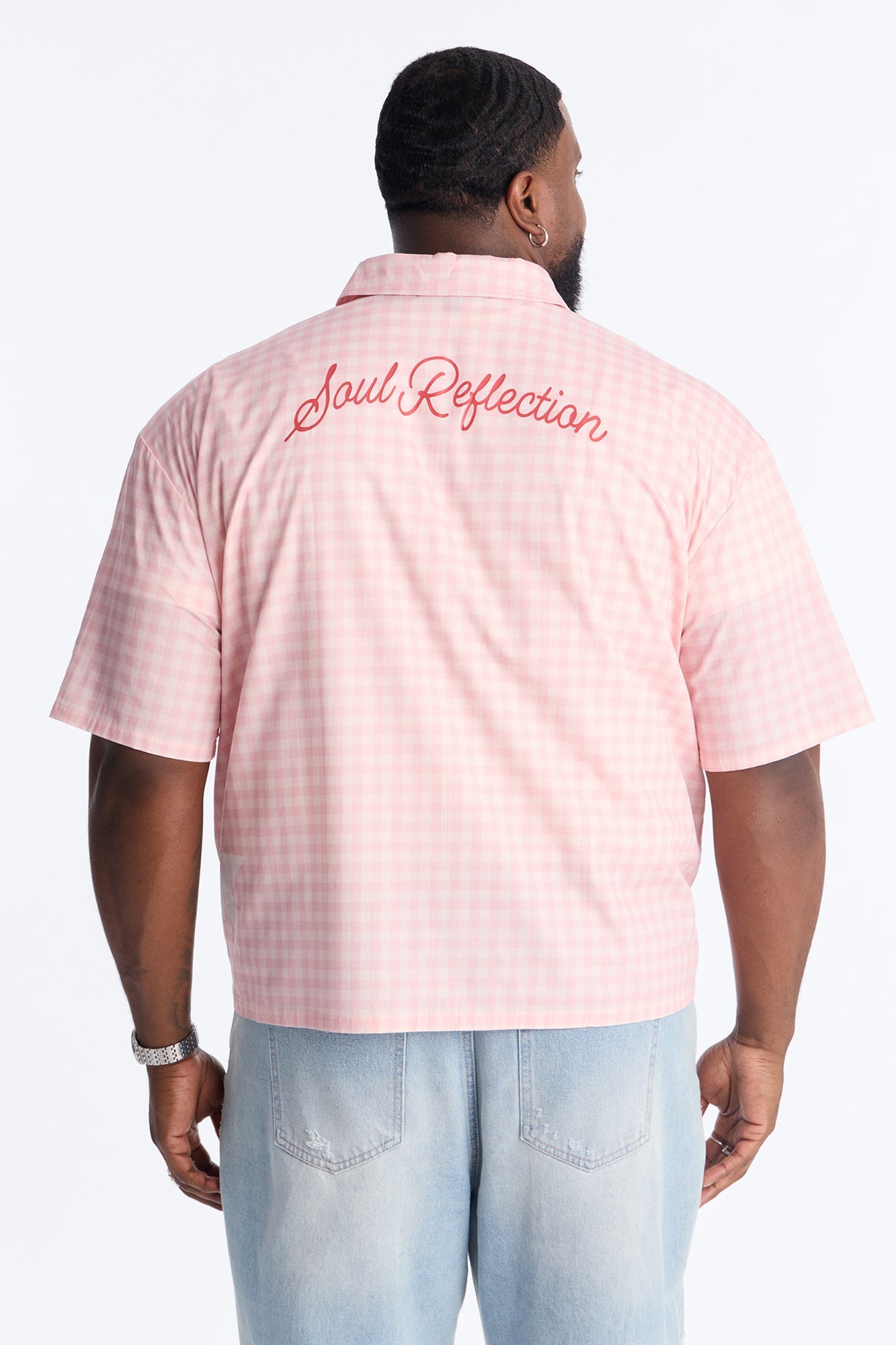 Sacred Star Reflection 07 Button Up Shirt - Pink Fashion Nova